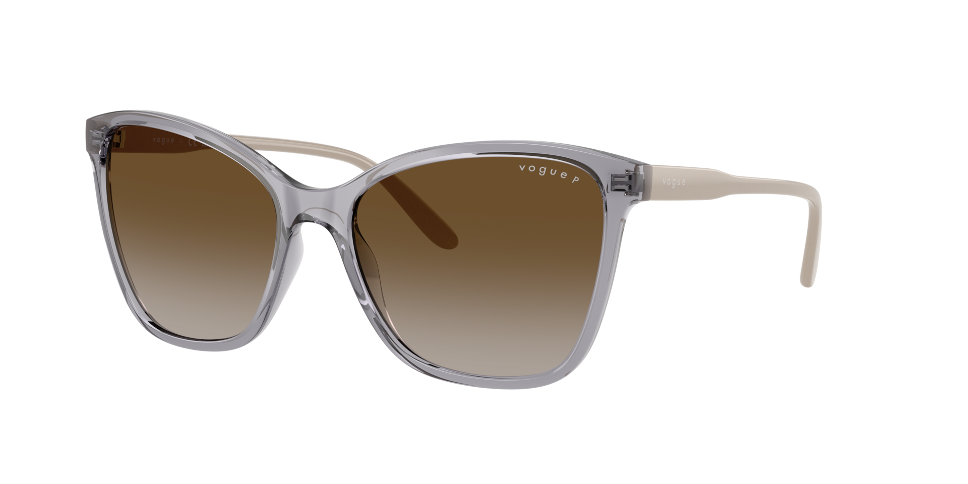 Vogue Eyewear Woman Sunglass VO5520S -  Frame color: Transparent Grey, Lens color: Grey Gradient Brown Polarized