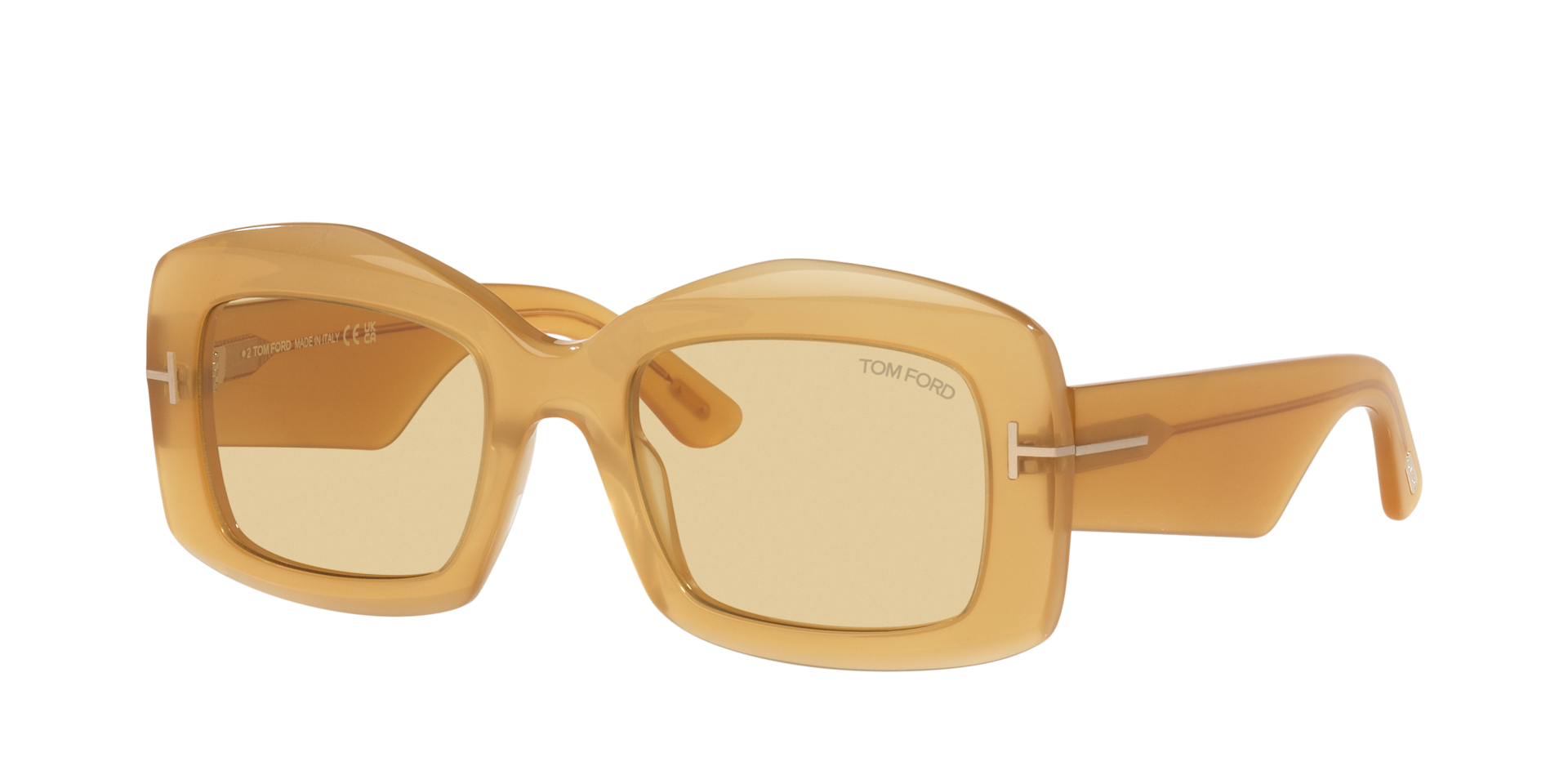 Tom Ford Femme Sunglass Venetia_Tr - Couleur du Monture Jaune Couleur de Lentille Brun 245 €
