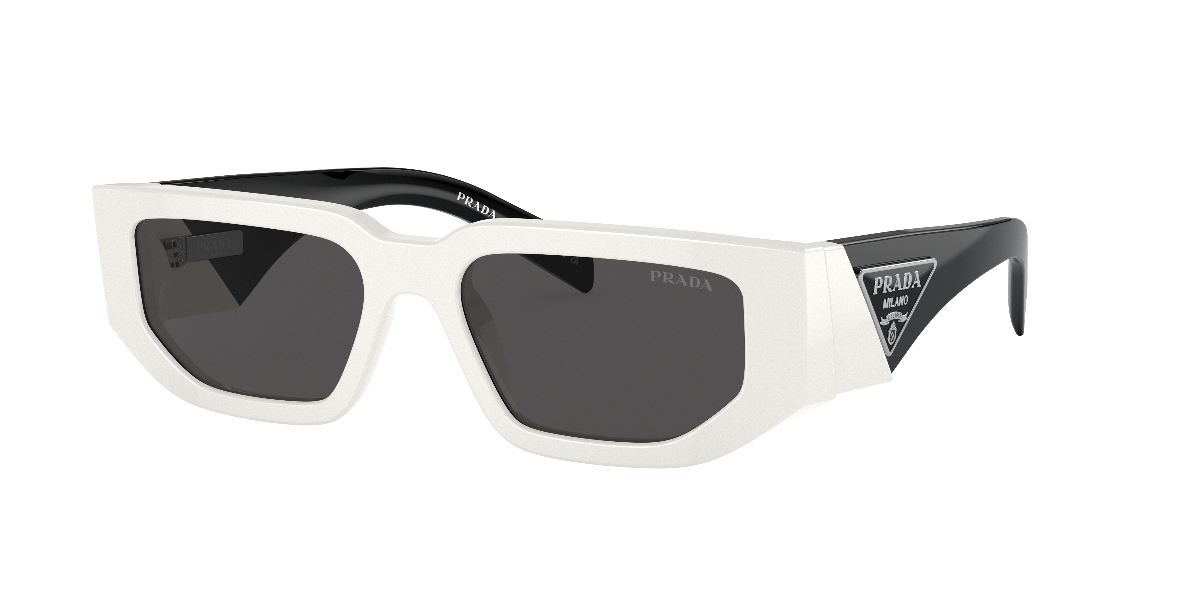 Prada Man Sunglass PR 09ZS -  Frame color: Talc, Lens color: Dark Grey