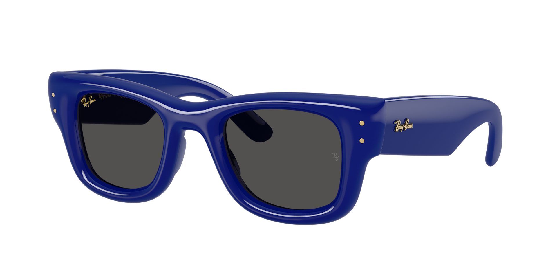 Ray-Ban Unisex Sunglass RB4940 Wayfarer Puffer -  Frame color: Blue, Lens color: Ultra Black