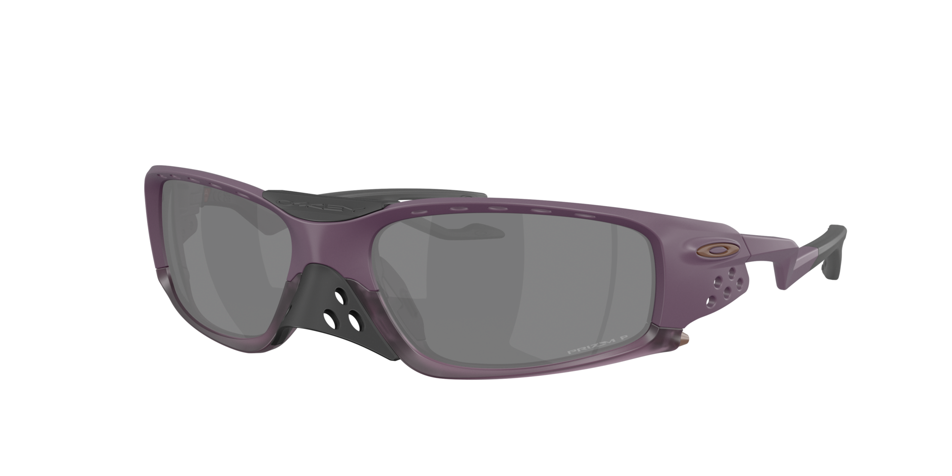 Oakley Unisex Sunglass Plantaris SQ Obscura Collection Frame color Matte Aubergine Lens color Prizm Black Polarized