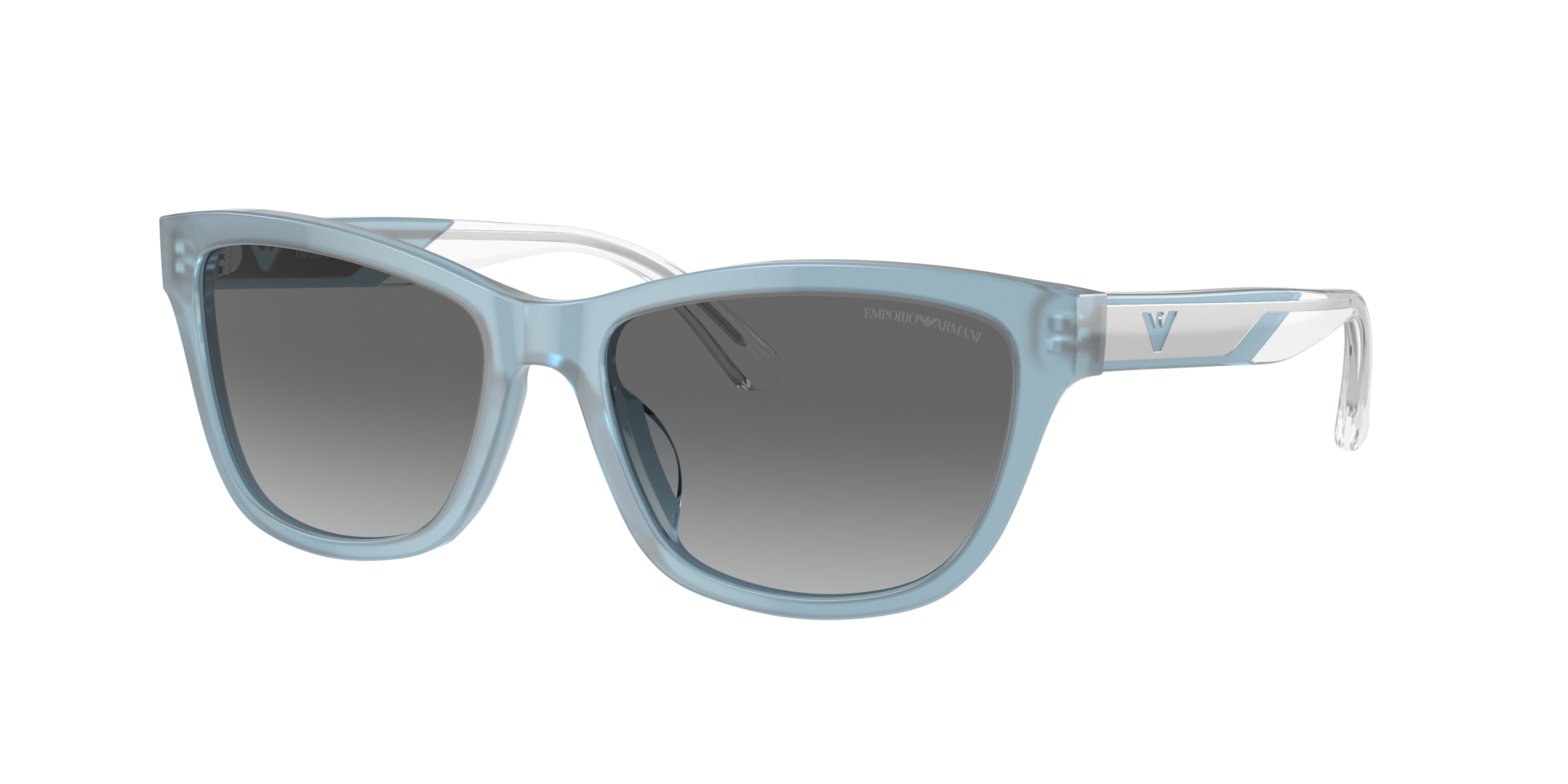 Emporio Armani Woman Sunglass EA4227U -  Frame color: Shiny Opaline Azure, Lens color: Grey Gradient