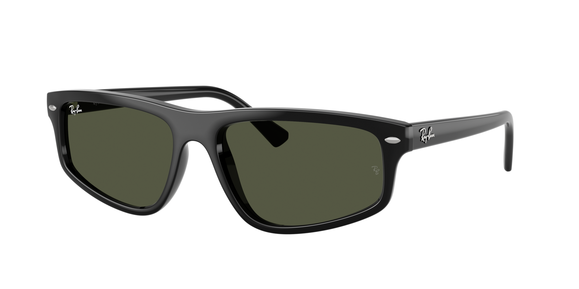 Ray-Ban Unisex Sunglass RB2225 -  Frame color: Black, Lens color: Green