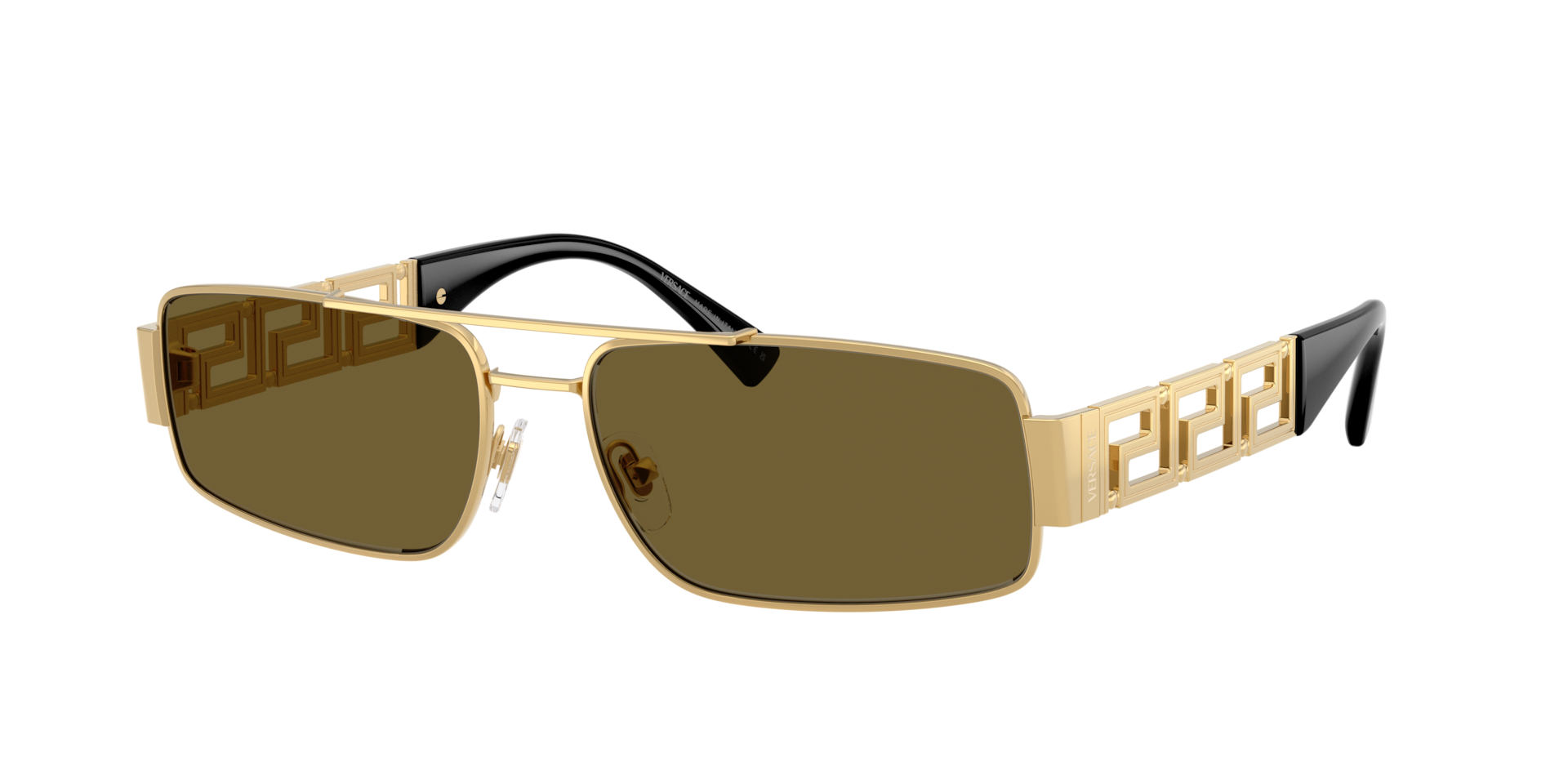 Versace Man Sunglass VE2257 - Frame color: Gold, Lens color: Dark Brown
