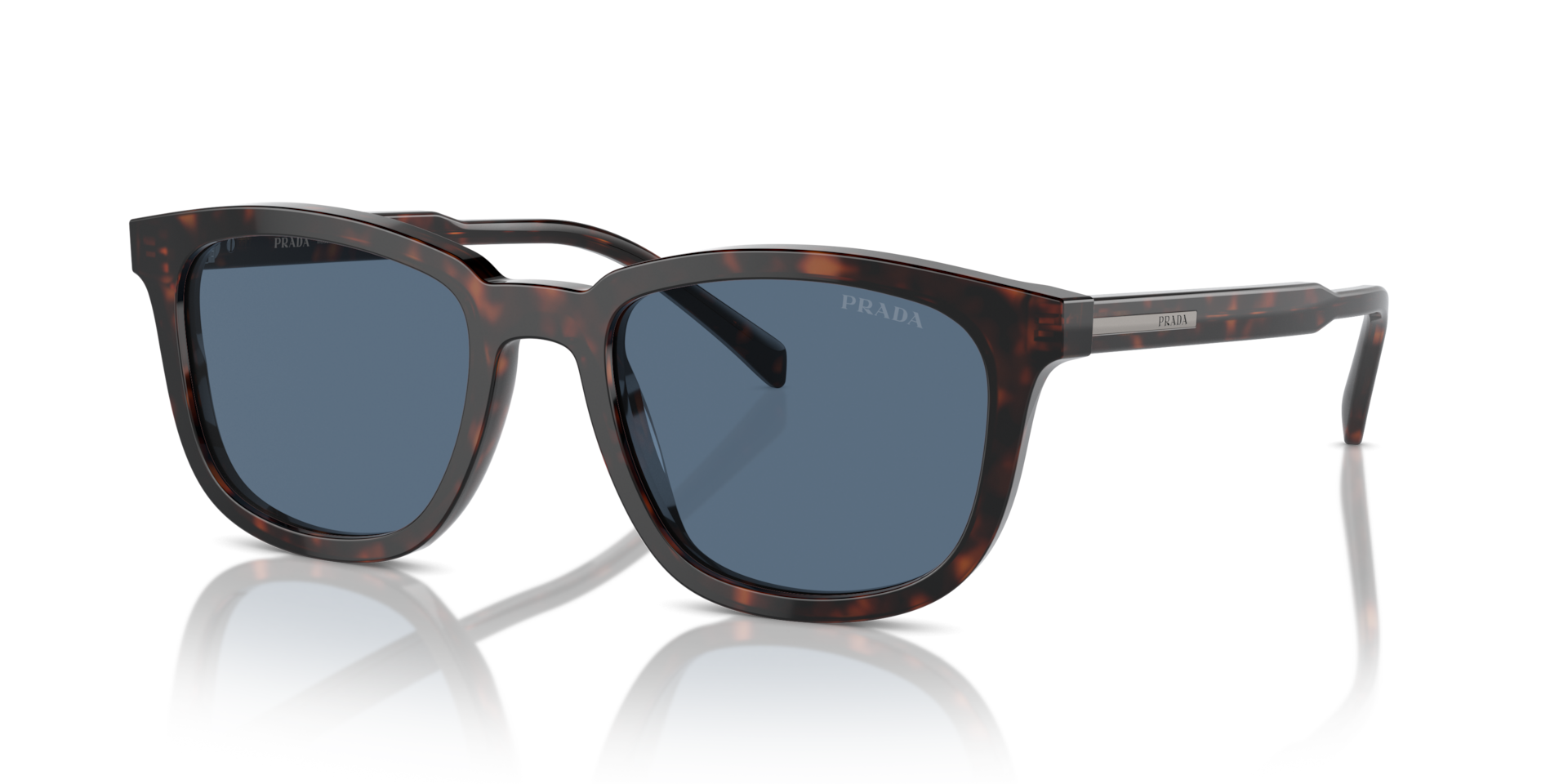 Prada PR A21S M (53 - 20) with Blue lenses and Tortoise frame