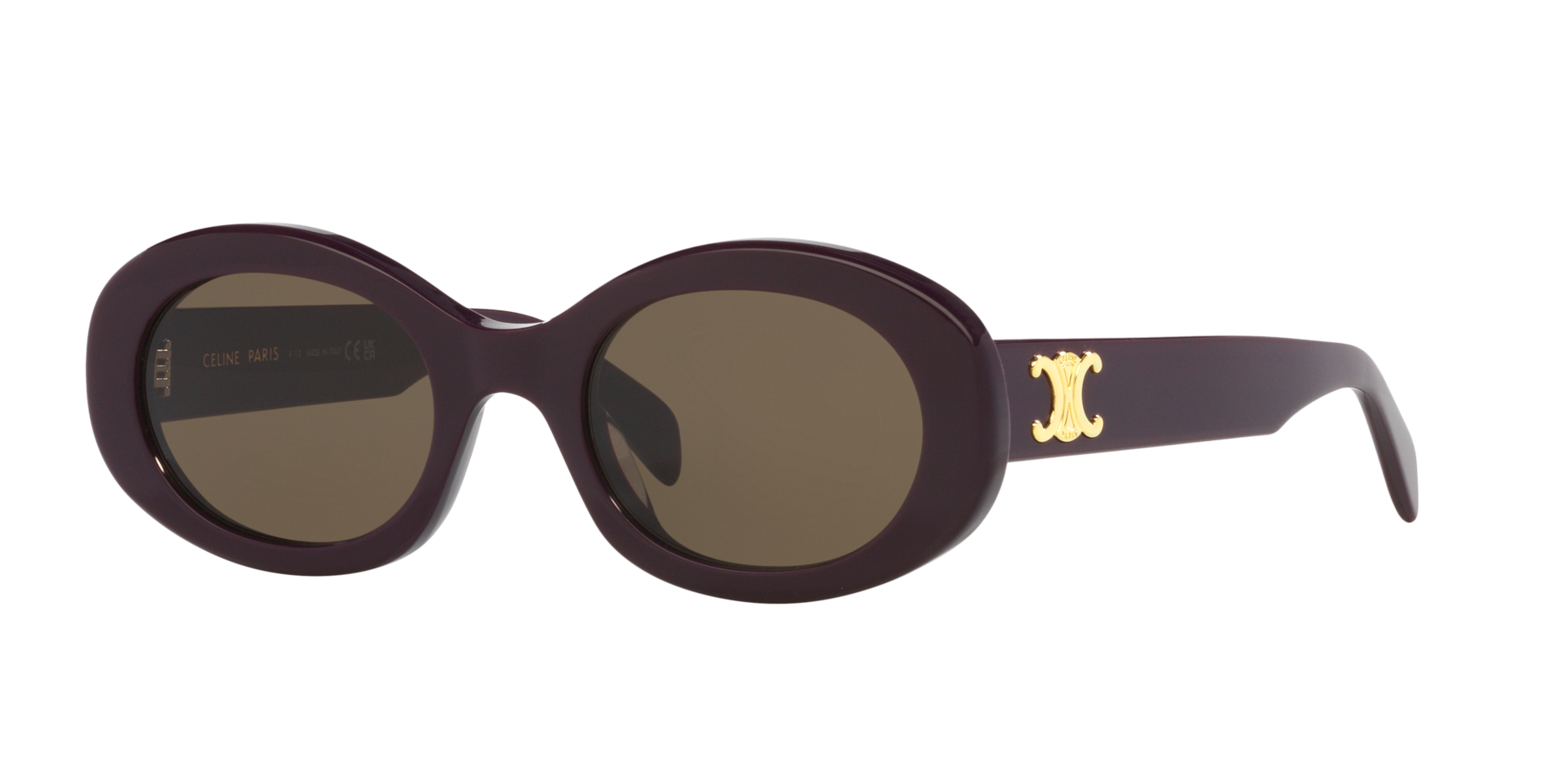 Celine Femme Sunglass Triomphe CL40194U - Couleur du Monture Pourpre Couleur de Lentille Brun 210 €