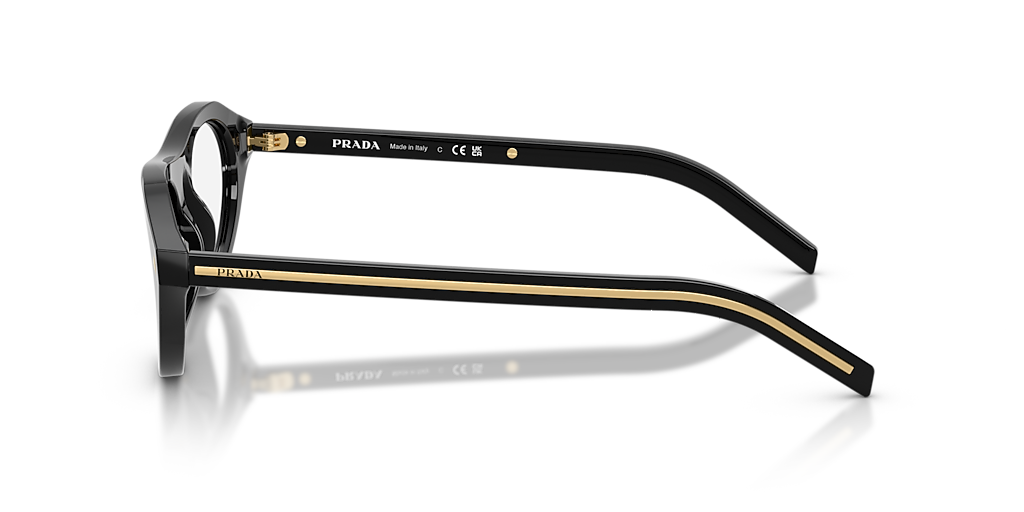 Prada PR B15S M (51 - 21) with Transparent lenses and Black frame
