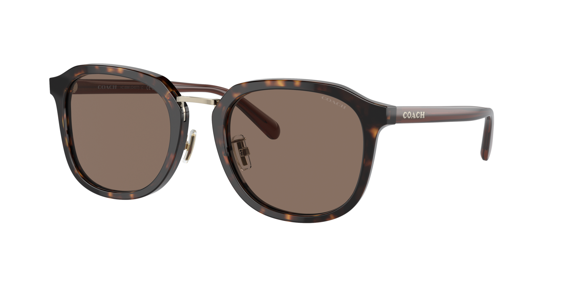 Coach Homme Sunglass CH577 - Couleur du Monture caille de tortue fonce Couleur de Lentille Marron uni 70 €