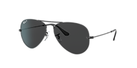 Ray-Ban Aviator Total Black XL (58 - 14) with Black lenses  display picture 1