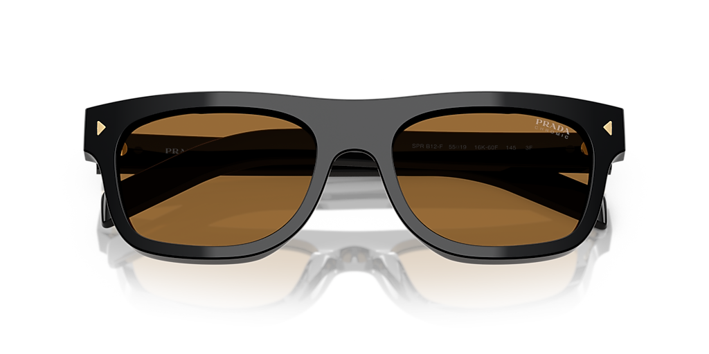 Prada PR B12SF L (55 - 19) with Brown lenses and Black frame