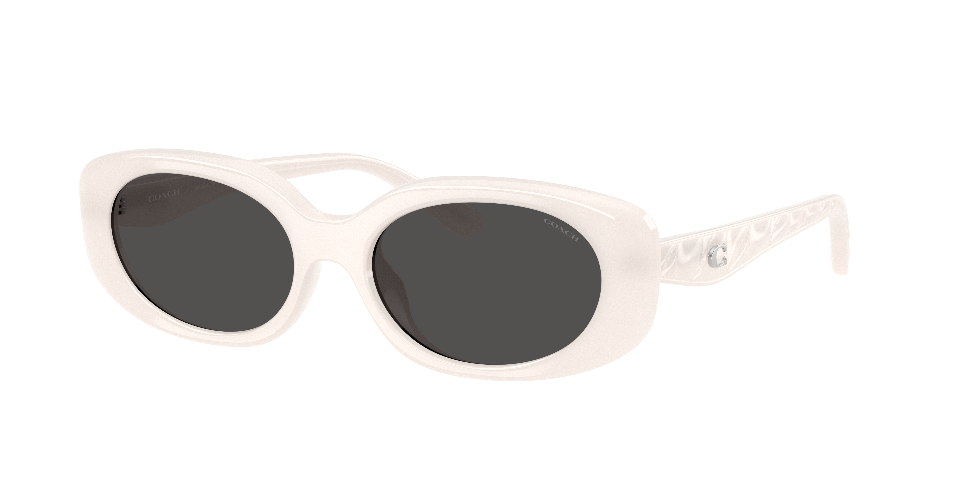 Coach Woman Sunglass CBY84 -  Frame color: Milky Cloud, Lens color: Grey Solid