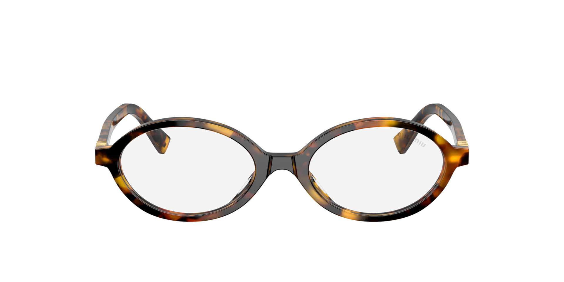 Miu Miu MU 04ZS S (50 - 18) with Transparent lenses and Tortoise