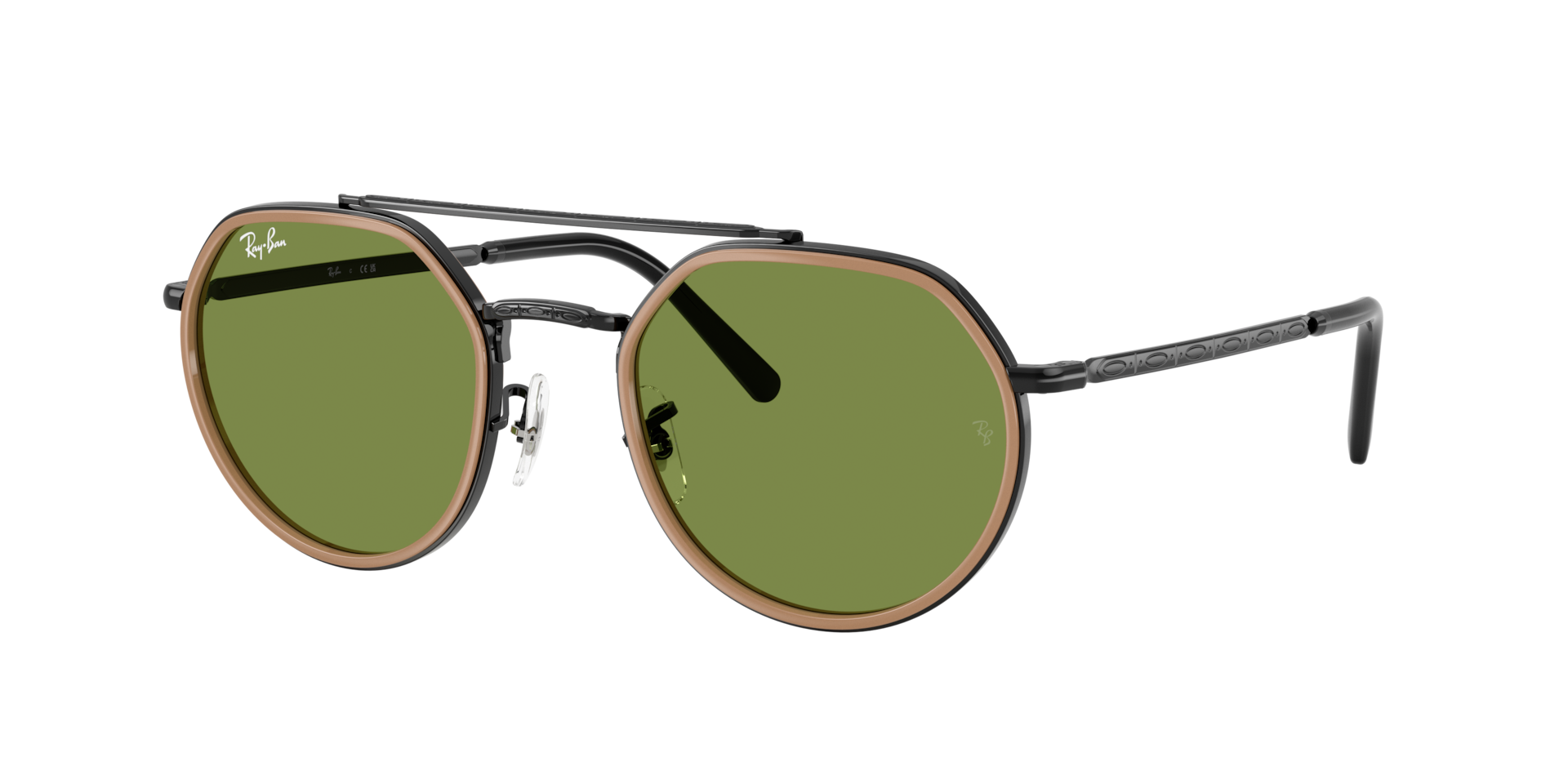 Ray-Ban Unisex Sunglass RB3765 -  Framekleur: Zwart, Lenskleur: Groen
