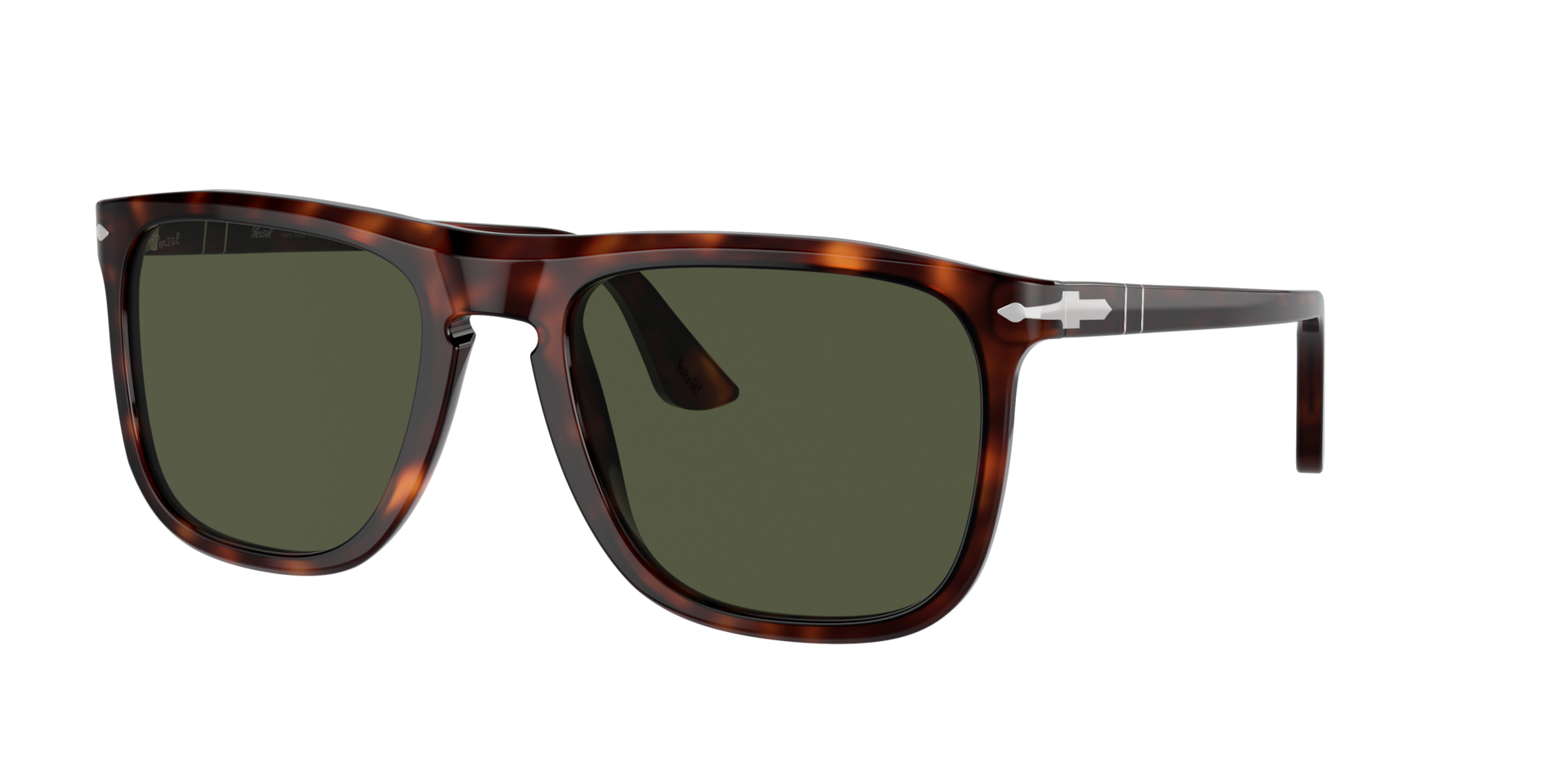 Persol Unisex Sunglass PO3336S -  Frame color: Havana, Lens color: Green
