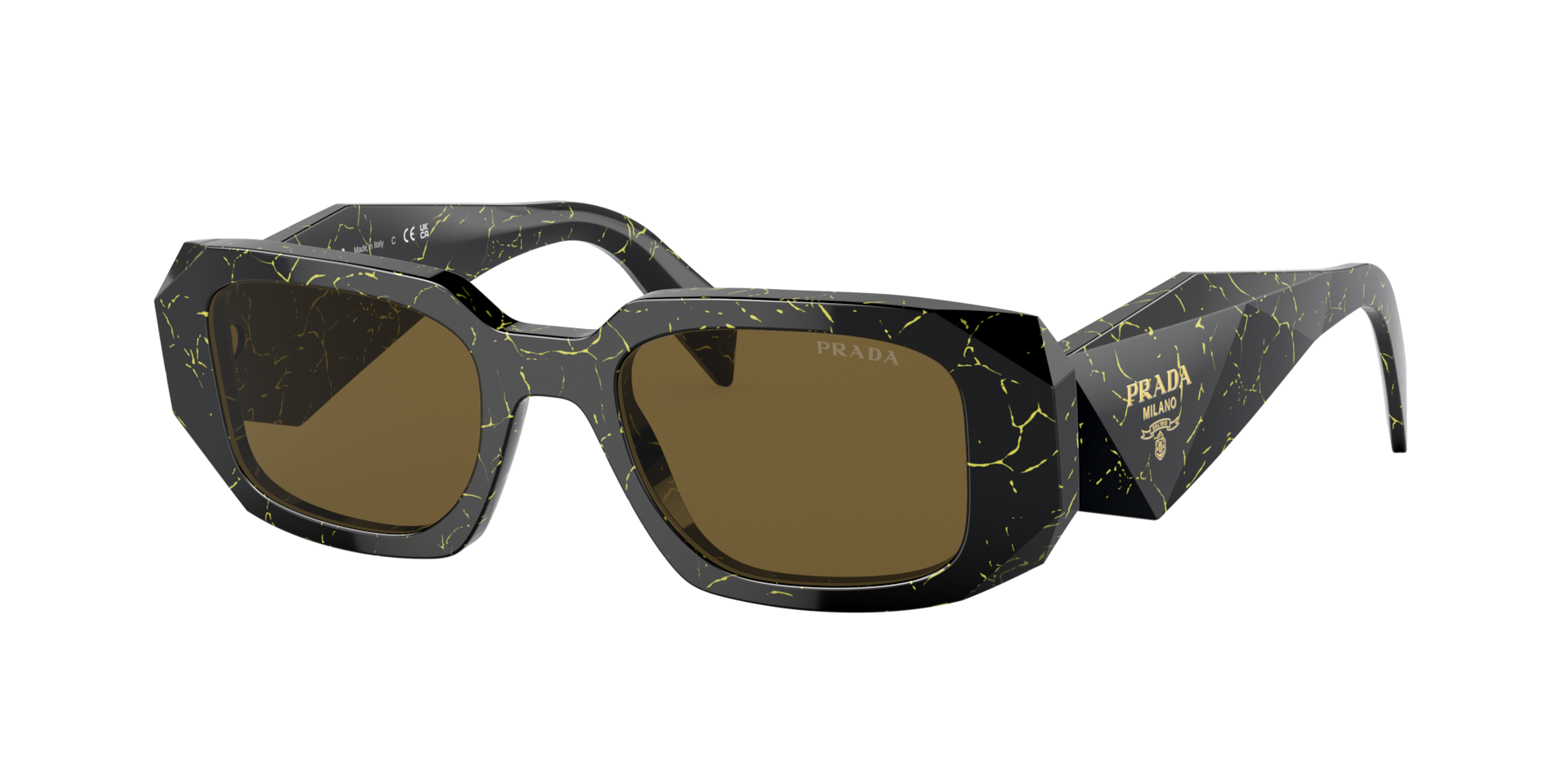 Prada PR 17WSF S (51 - 20) with Brown lenses and Black frame