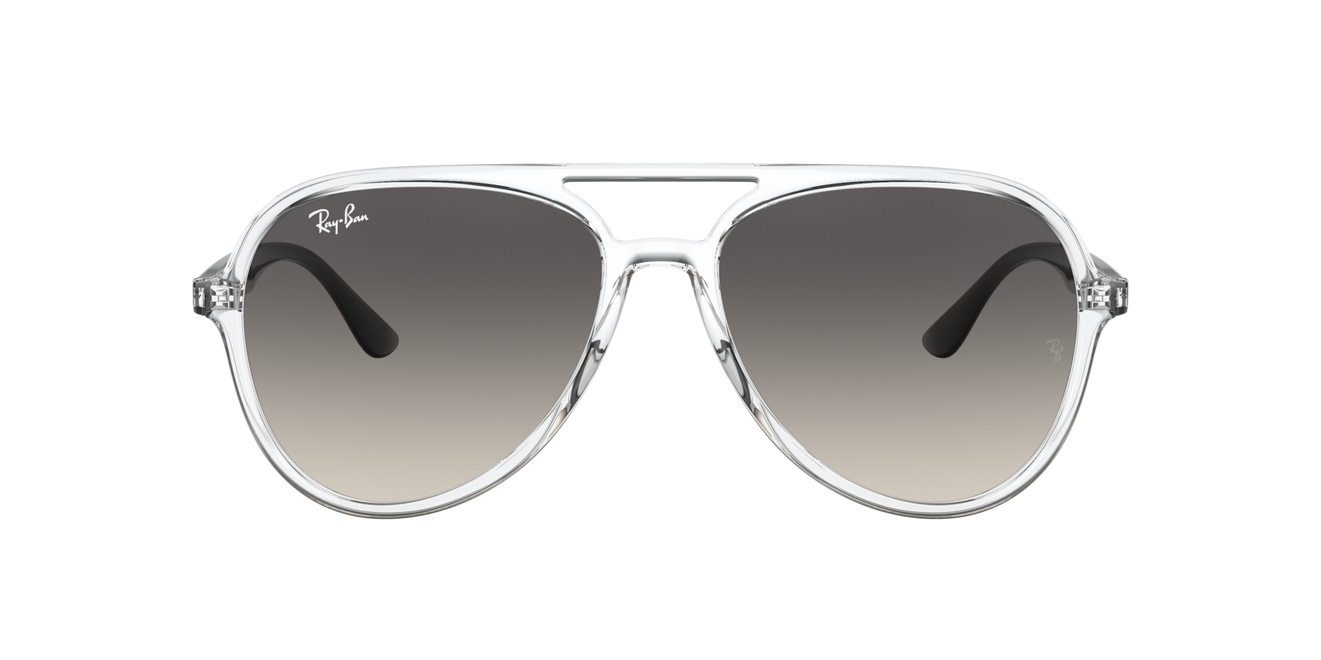 Ray-Ban RB4376 L (57 - 16) with Grey lenses and Transparent frame