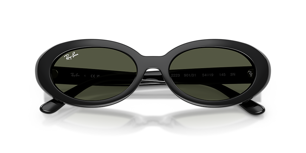 Ray-Ban RB2223 L (54 - 19) with Green lenses and Black frame