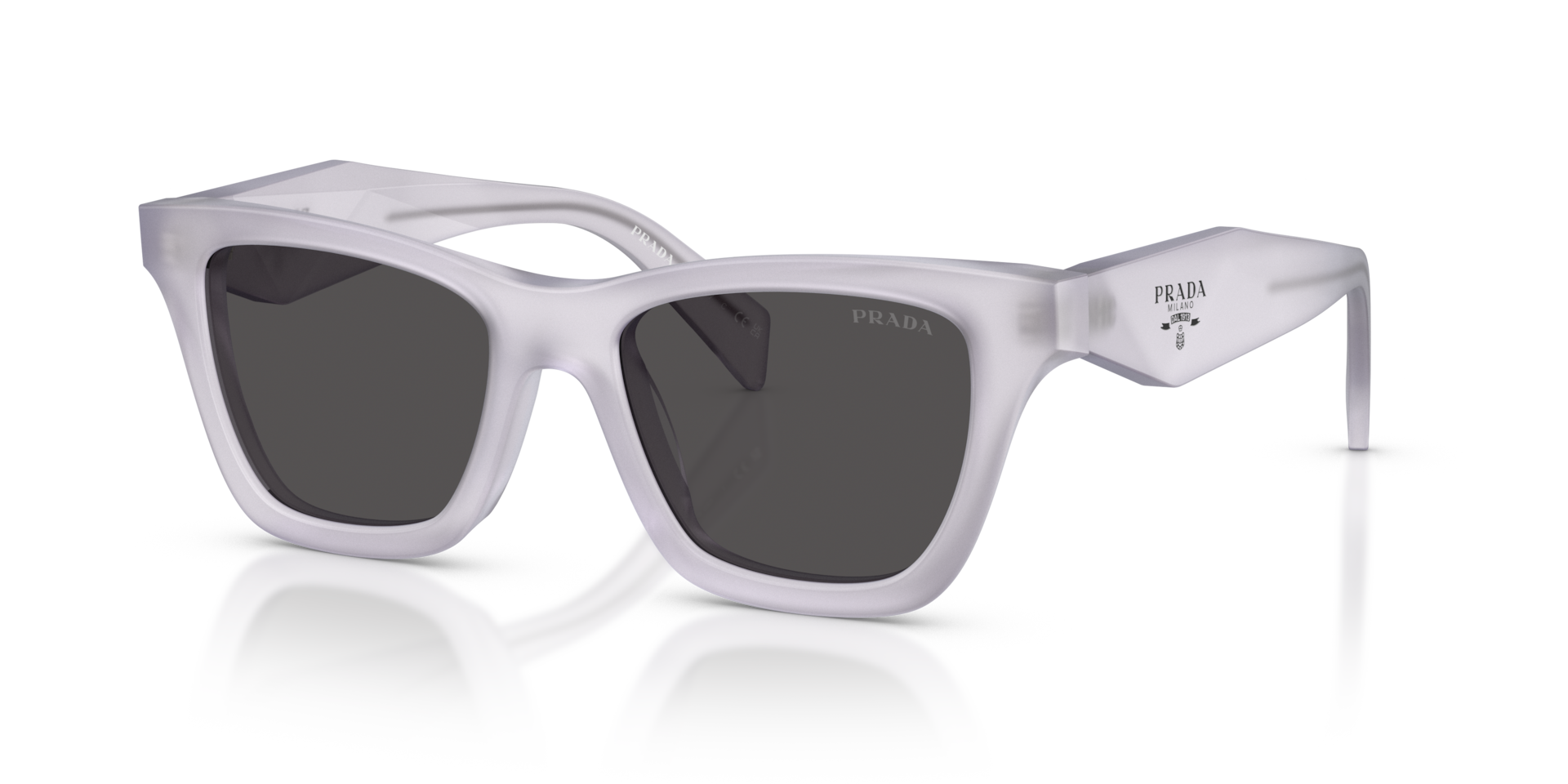 Prada PR C07S S (51 - 18) with Grey lenses and Transparent frame