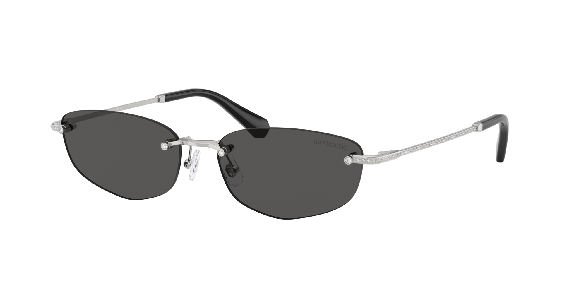 Swarovski SK7045D XL (57 - 16) with Grey lenses and Silver frame