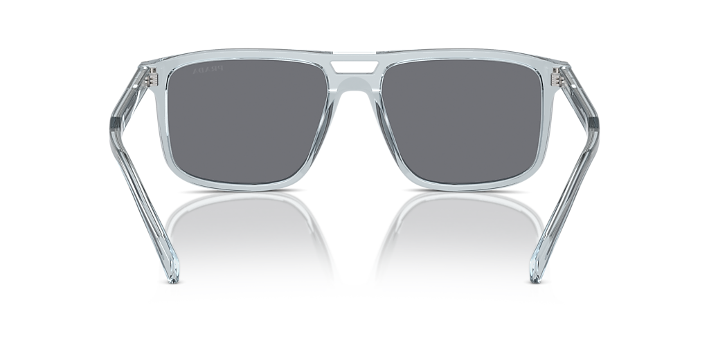 Prada PR A22SF XL (58 - 16) with Grey lenses and Transparent frame