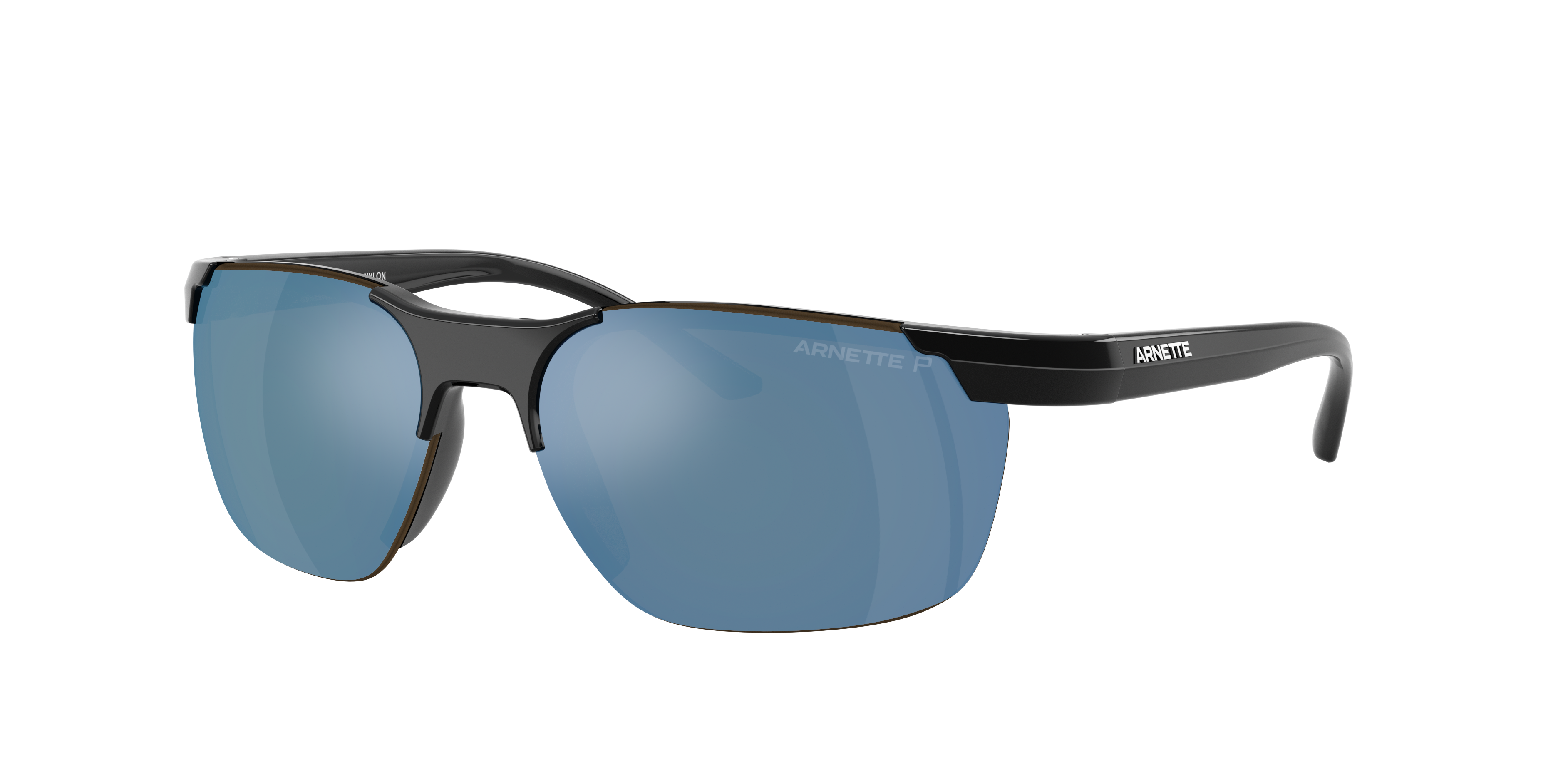 Arnette Man Sunglass AN4370 -  Frame color: Recycled Black, Lens color: Mirror Green Polarised