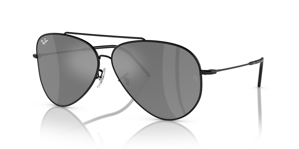 Ray-Ban Aviator Reverse XXL (62 - 11) with Silver lenses and Black