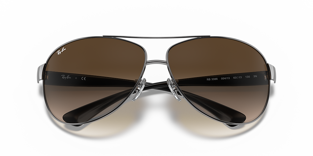 Ray-Ban RB3386 XXL (67 - 13) with Brown lenses and Grey frame