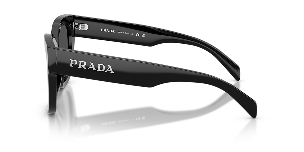 Prada PR C04SF L (53 - 20) with Grey lenses and Black frame