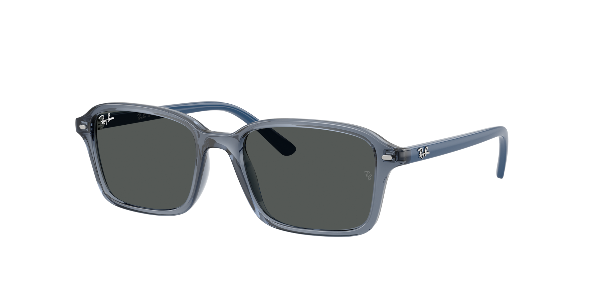 Ray-Ban Unisex Sunglass RB9131S Kids -  Frame color: Transparent Blue, Lens color: Dark Grey