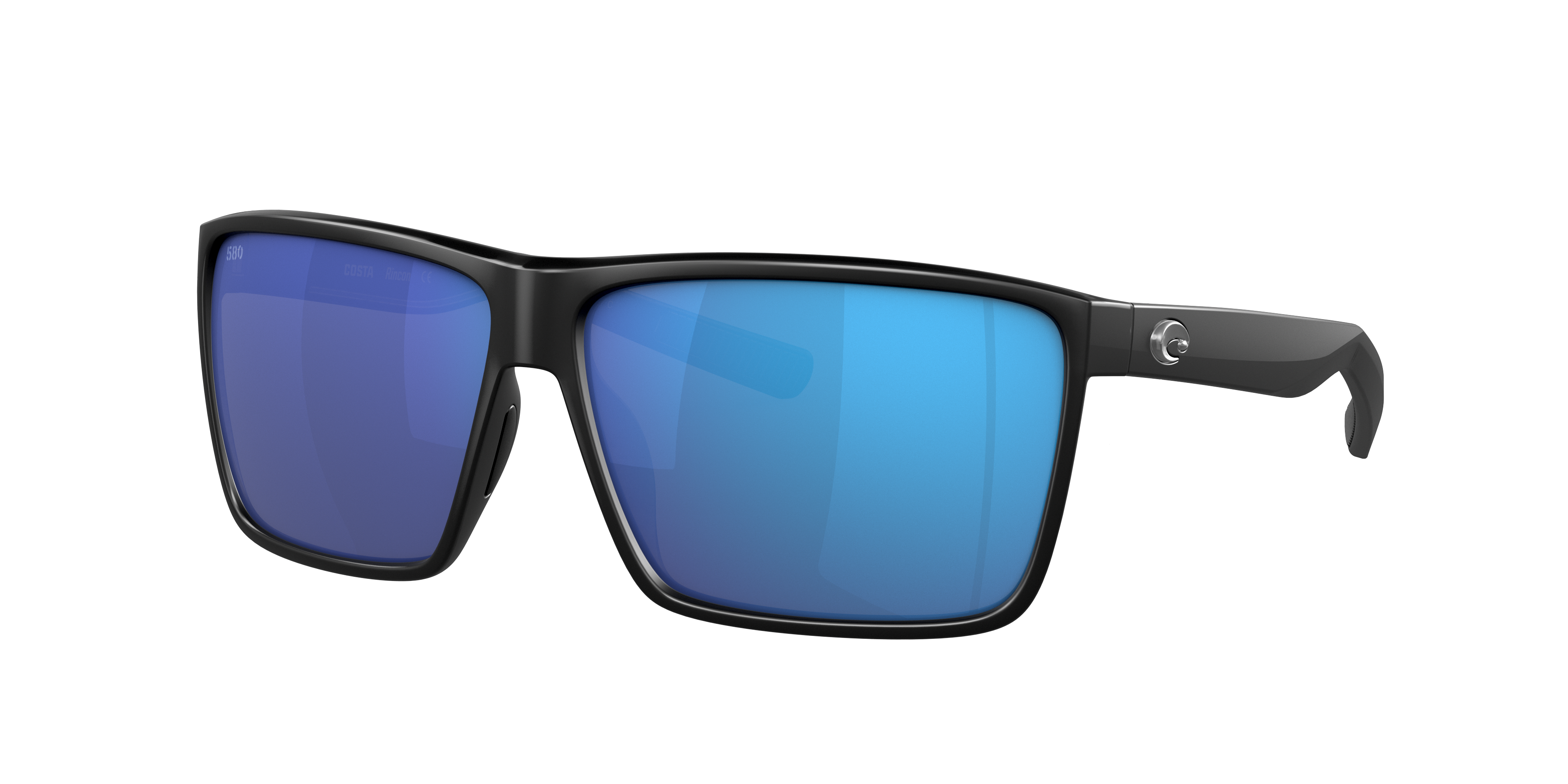 Costa Man Sunglass Rincon -  Frame color: Matte Black, Lens color: Blue Mirror