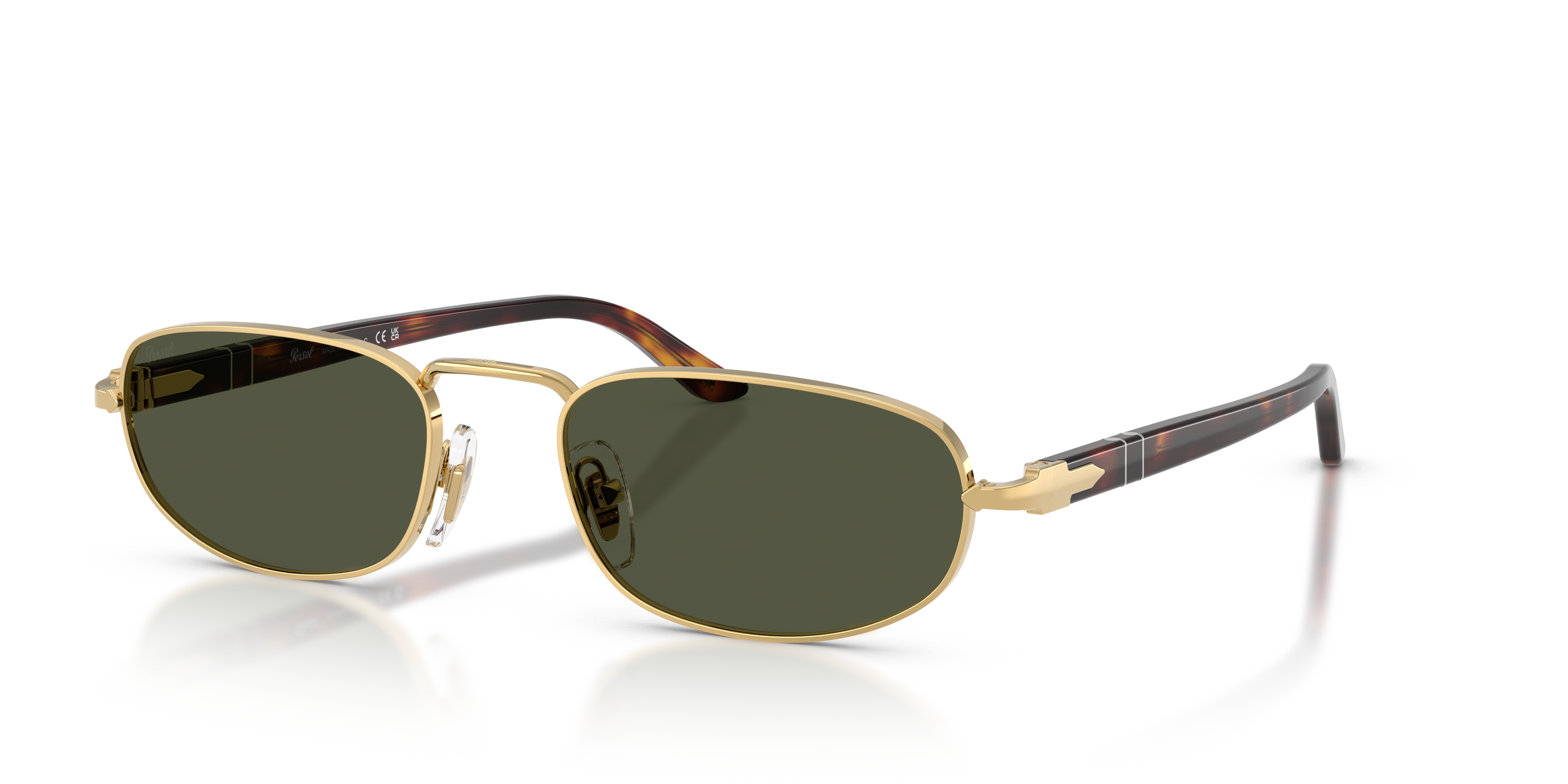Persol PO1028S XXL (56 - 20) with Green lenses and Gold frame