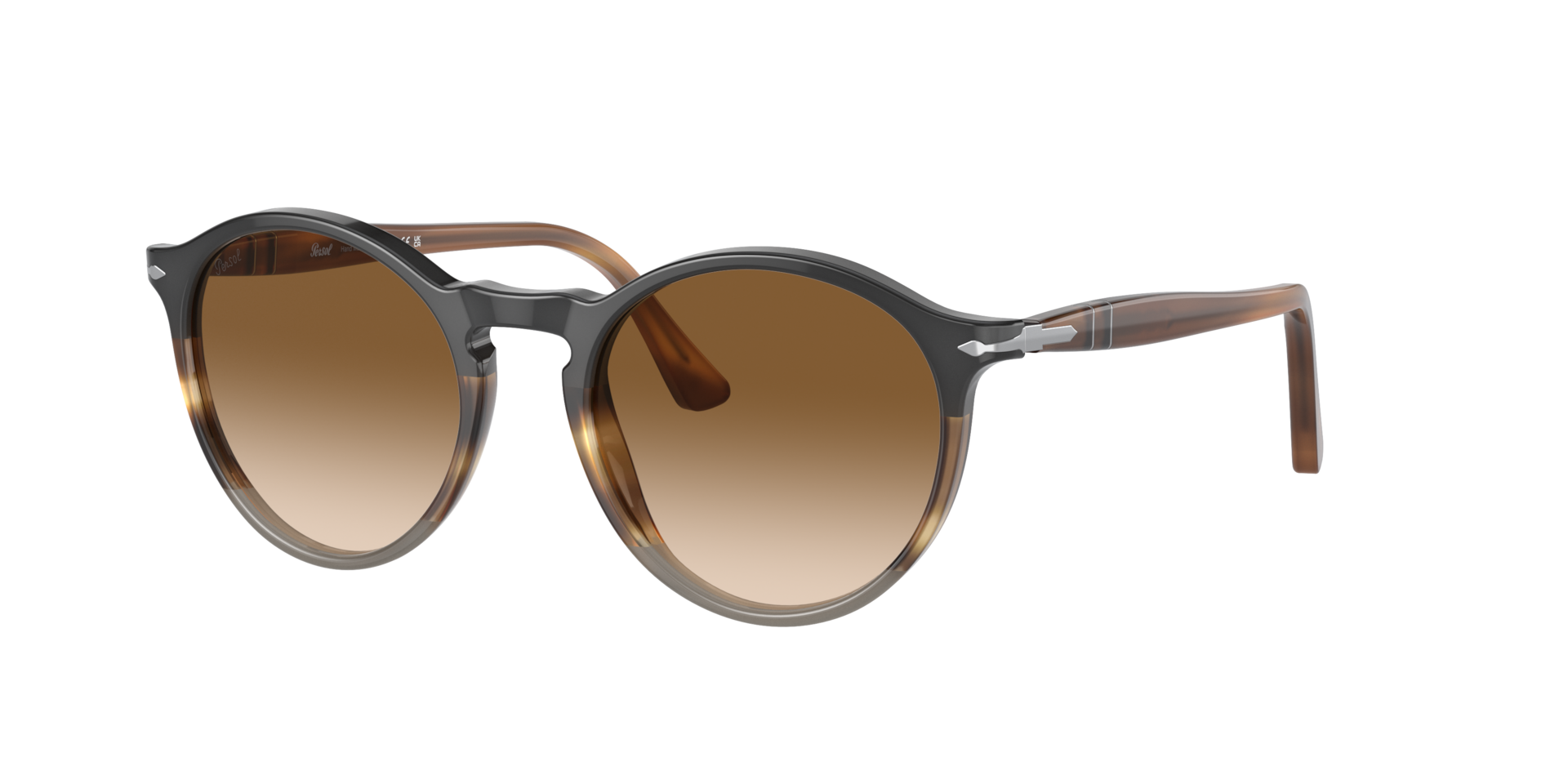 Persol Unisex Sunglass PO3285S - Couleur du Monture NoirRay MarronGris Couleur de Lentille Dgrad Marron 100 €