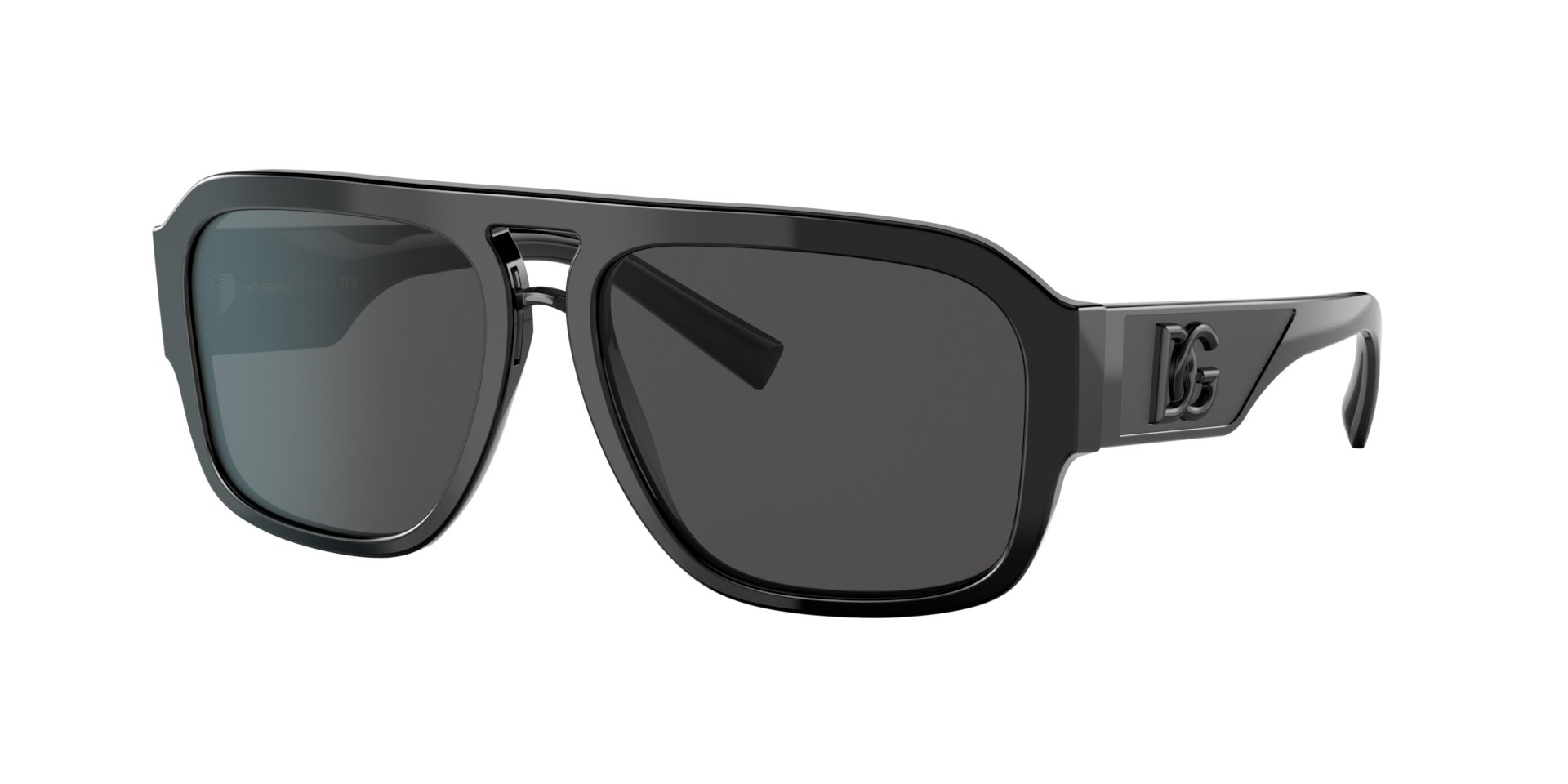 Dolce&Gabbana Mann Sunglass DG4403F - Rahmenfarbe: Schwarz, Linsenfarbe: Dunkelgrau