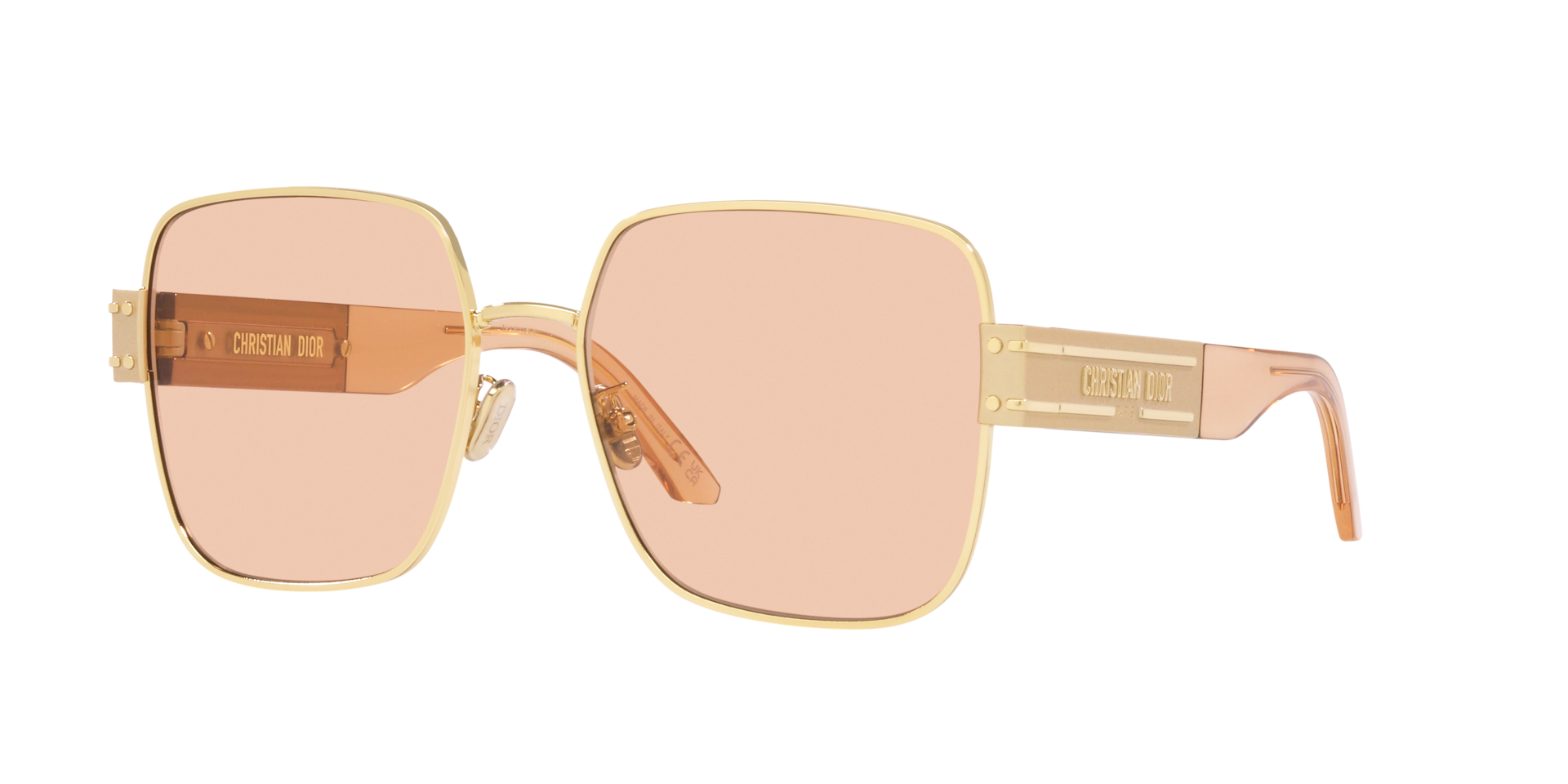 DIOR CD40072U XL (60 - 18) with Violet lenses and Brown frame