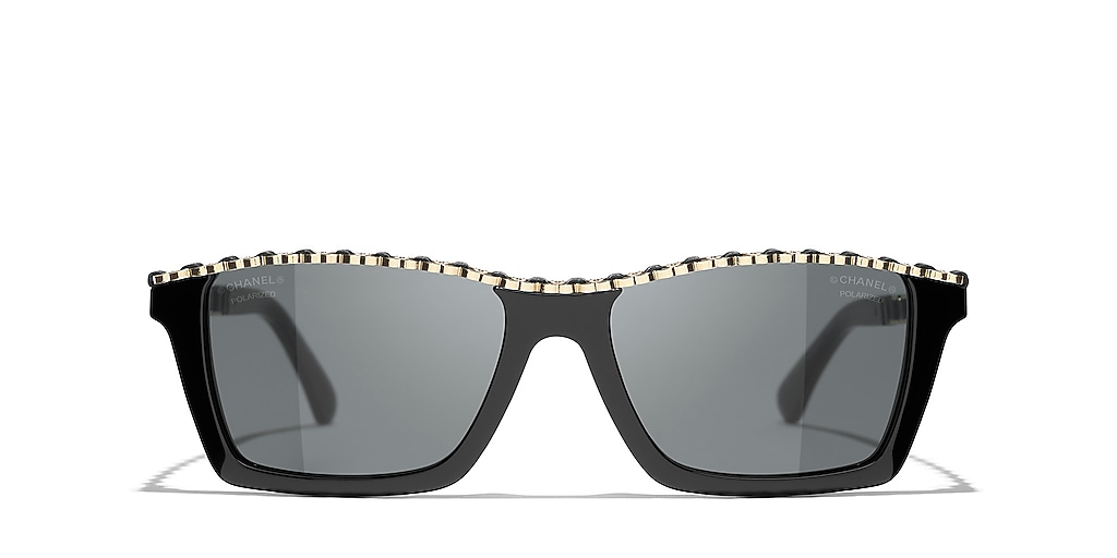 家具 CHANEL Chanel Rectangle Sunglasses CH5548Q XL (54 - 17) with Grey lenses