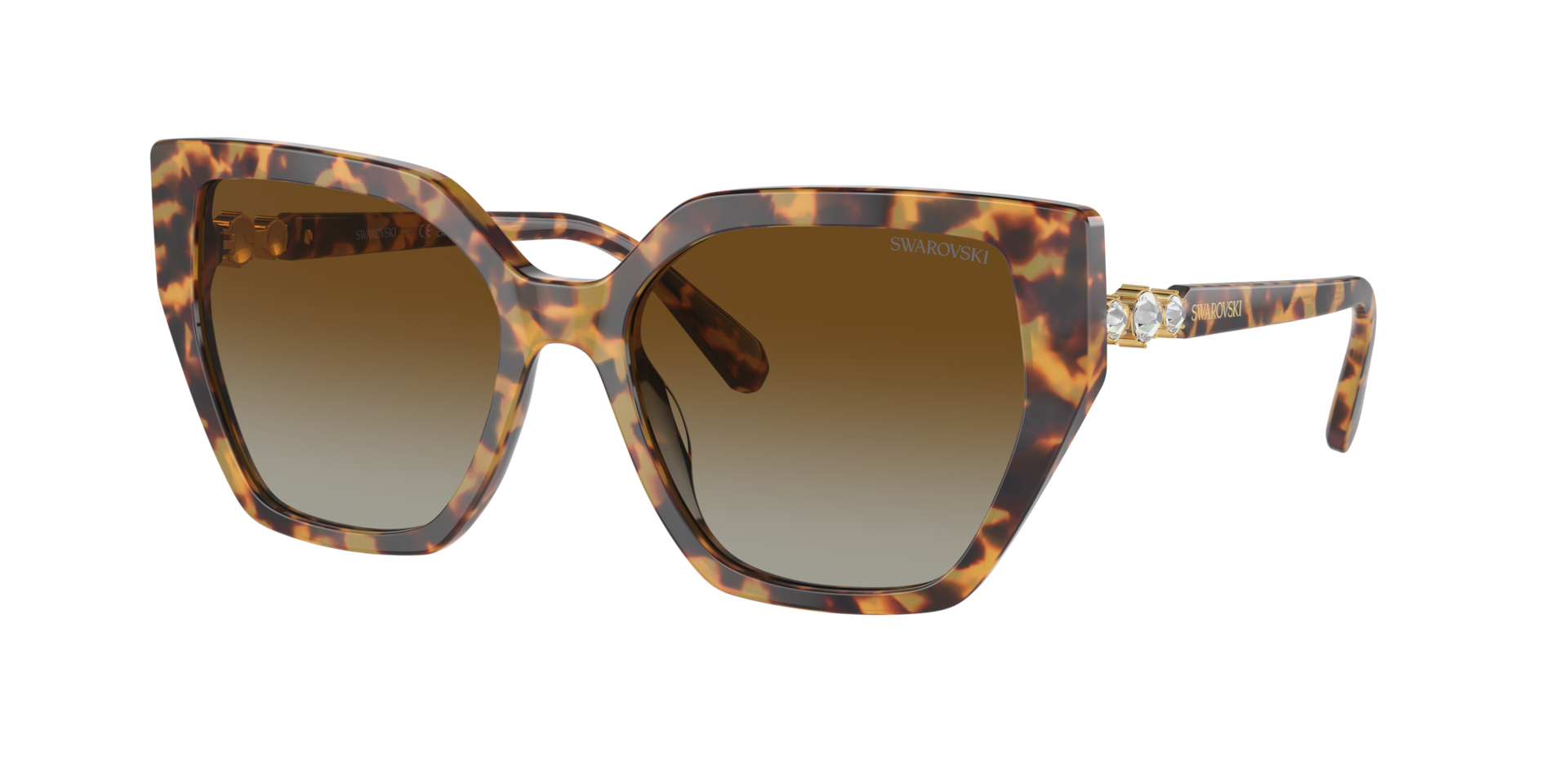 Swarovski Woman Sunglass SK6016 -  Frame color: Medium Havana, Lens color: Brown