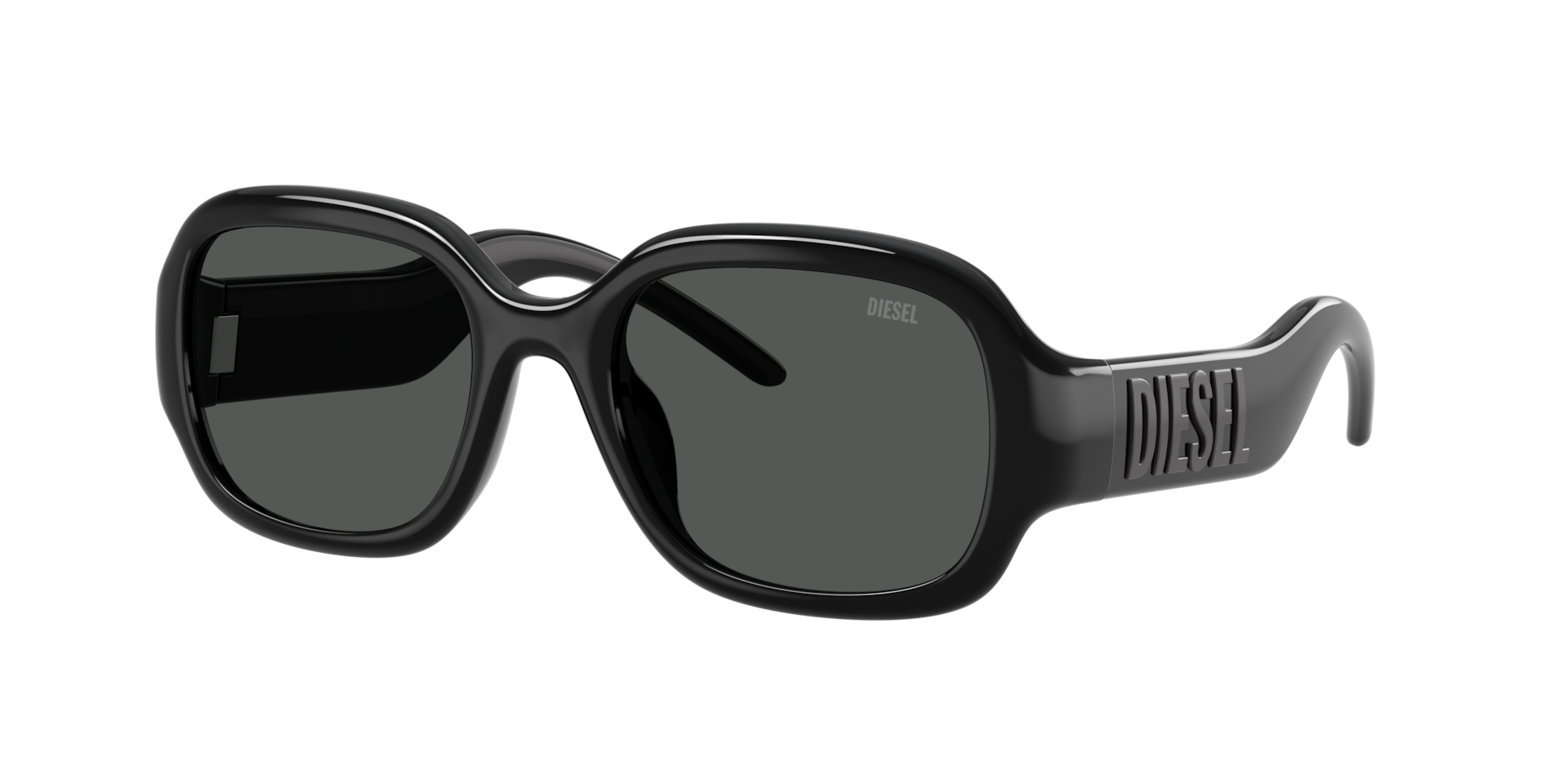 Diesel Unisex Sunglass DL3023U - Frame color: Black, Lens color: Dark Grey