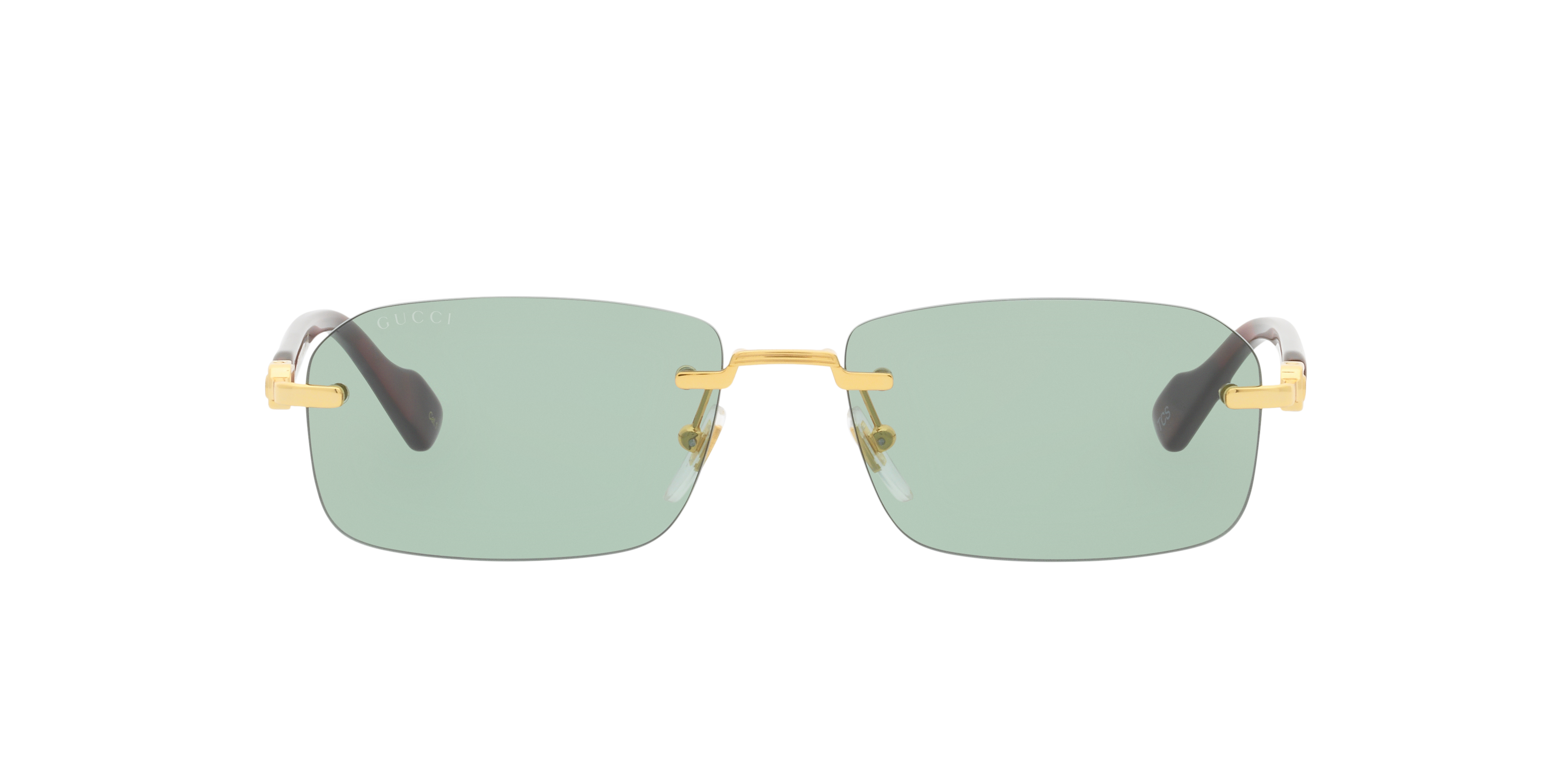 Gucci GG1221S M (56 - 16) with Green lenses and Gold frame