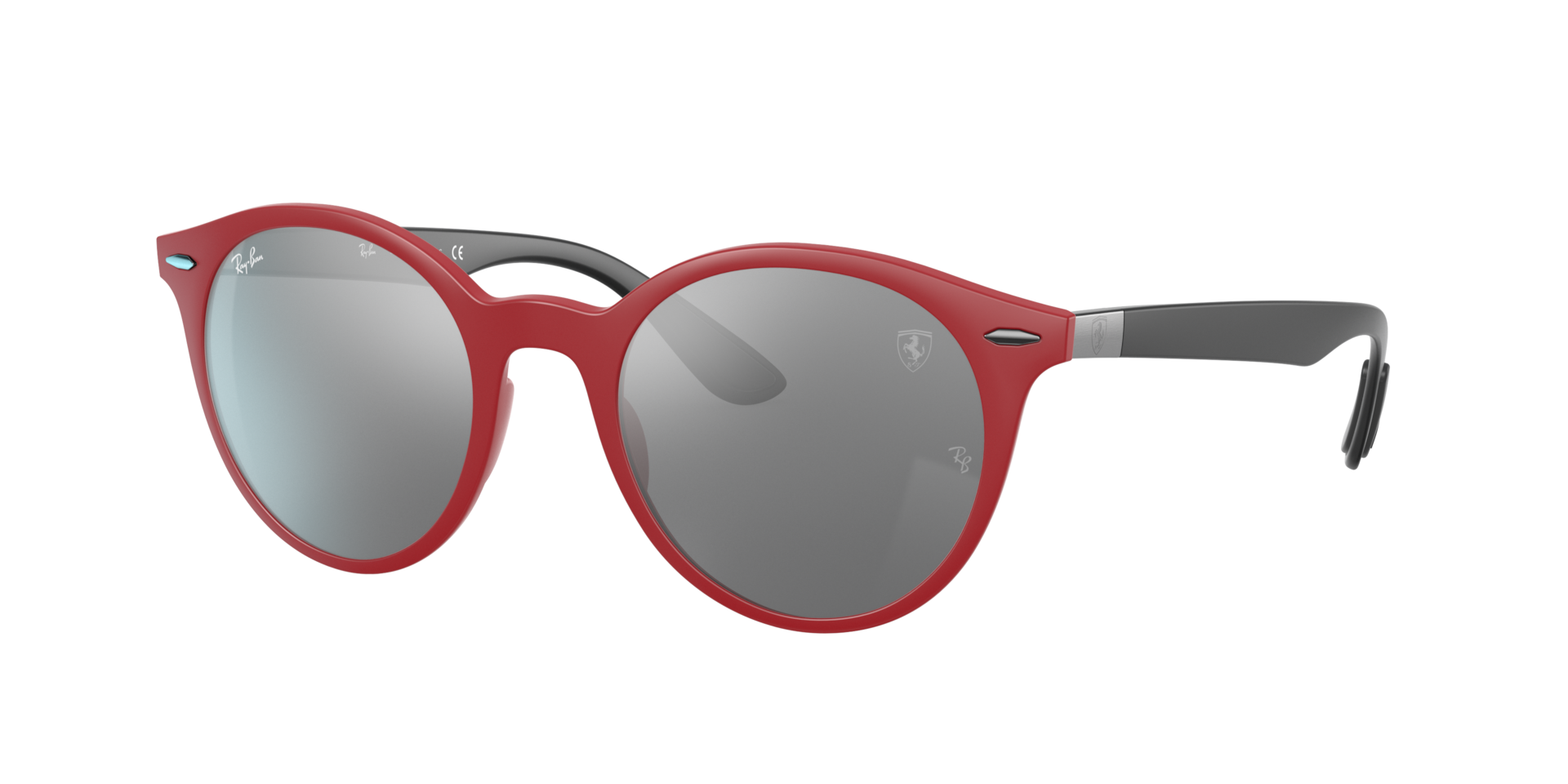 RAY-BAN Unisex Sunglasses RB4296M Scuderia Ferrari Collection  -  Frame color: Red, Lens color: Grey