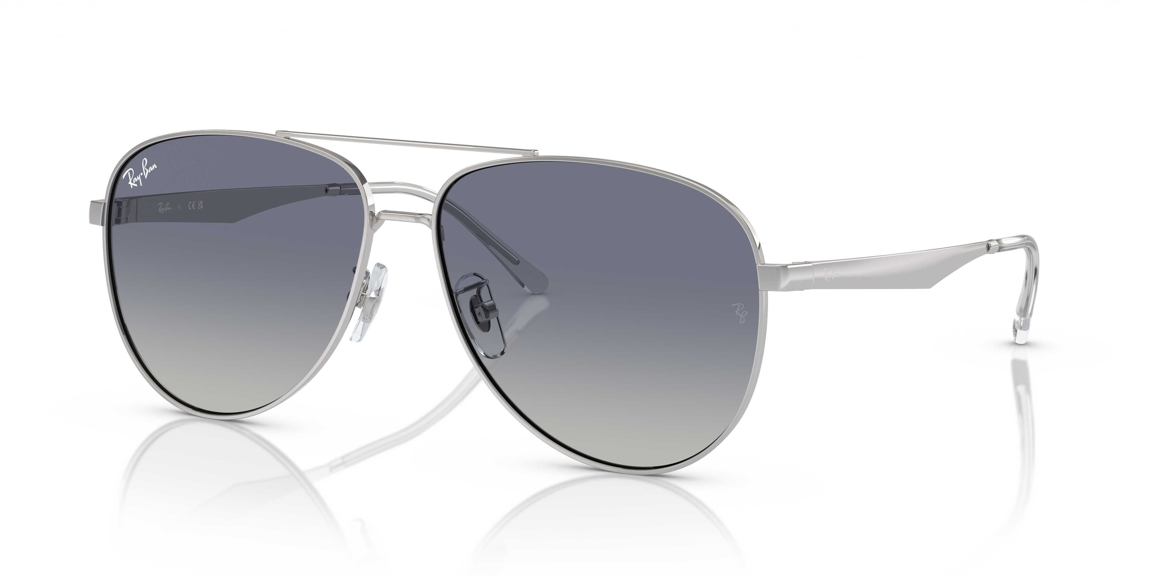 #レイバン　0RB3712D Ray-Ban RB3712D XXL (62 - 14) with Grey lenses and Silver frame