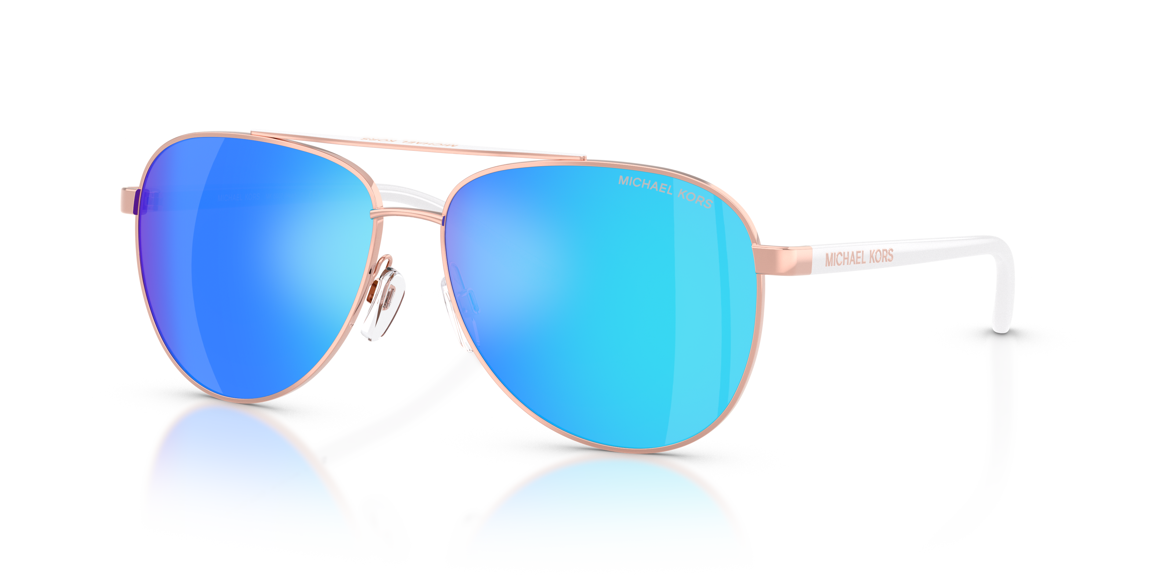 Michael Kors Hvar L (59 - 14) with Blue lenses and Pink frame