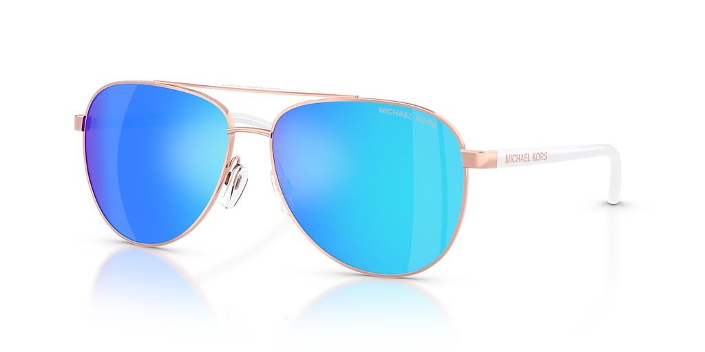 Michael Kors Hvar L (59 - 14) with Blue lenses and Pink frame