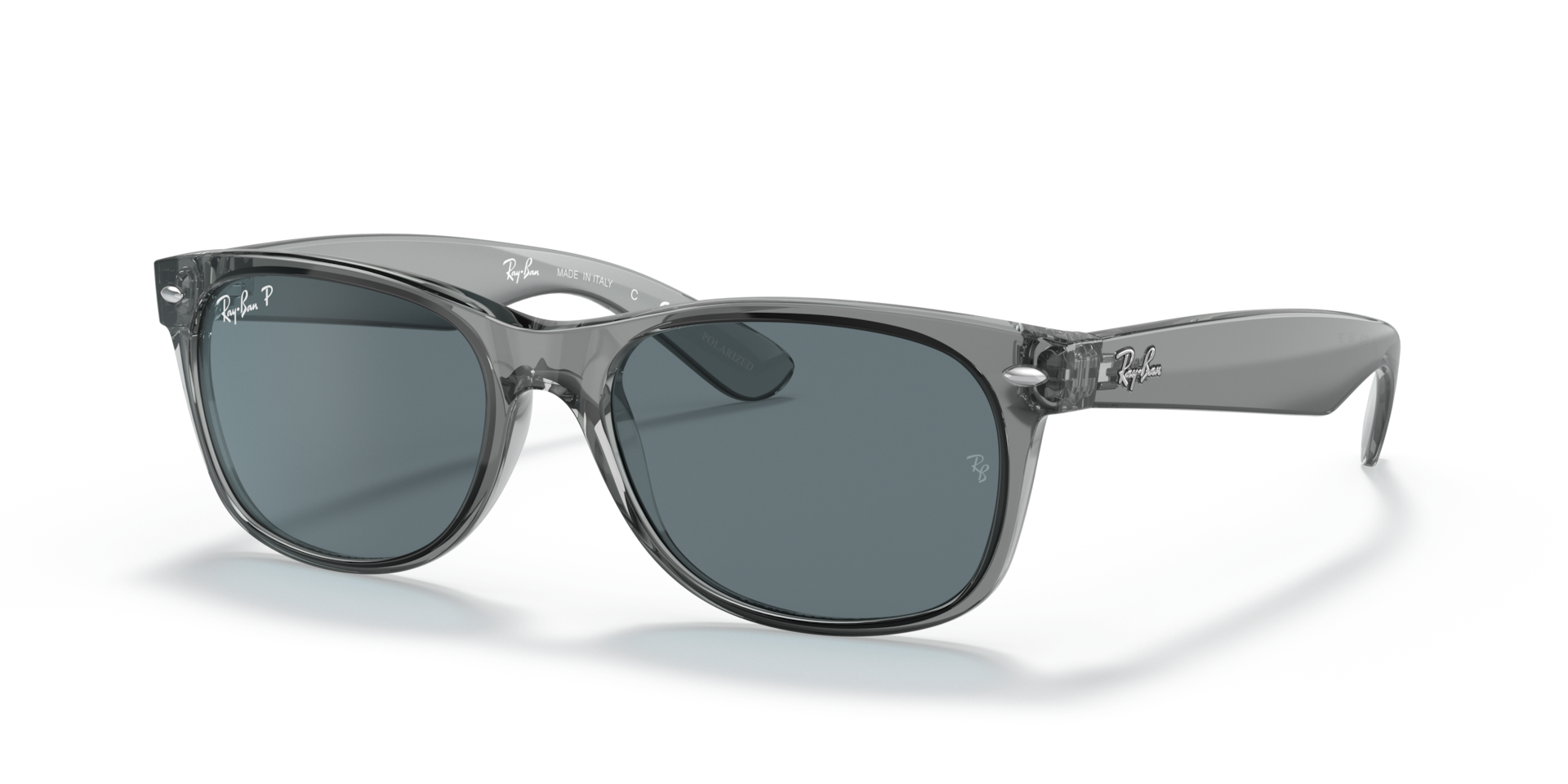 Ray-Ban New Wayfarer Classic M (55 - 18) with Blue lenses and Grey