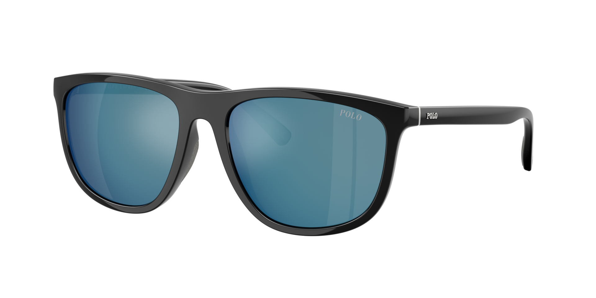 Polo Ralph Lauren Homme Sunglass PH4231U - Couleur du Monture: Noir brillant, Couleur de Lentille: Effet miroir bleu