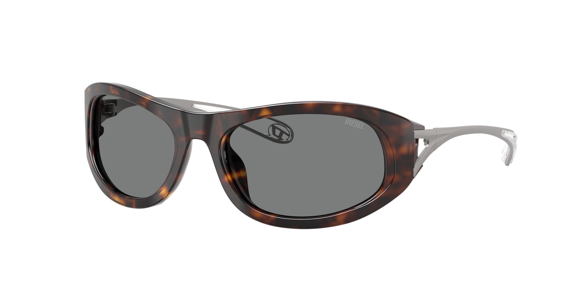 Diesel Unisex Sunglass DL2007U -  Frame color: Havana, Lens color: Dark Grey