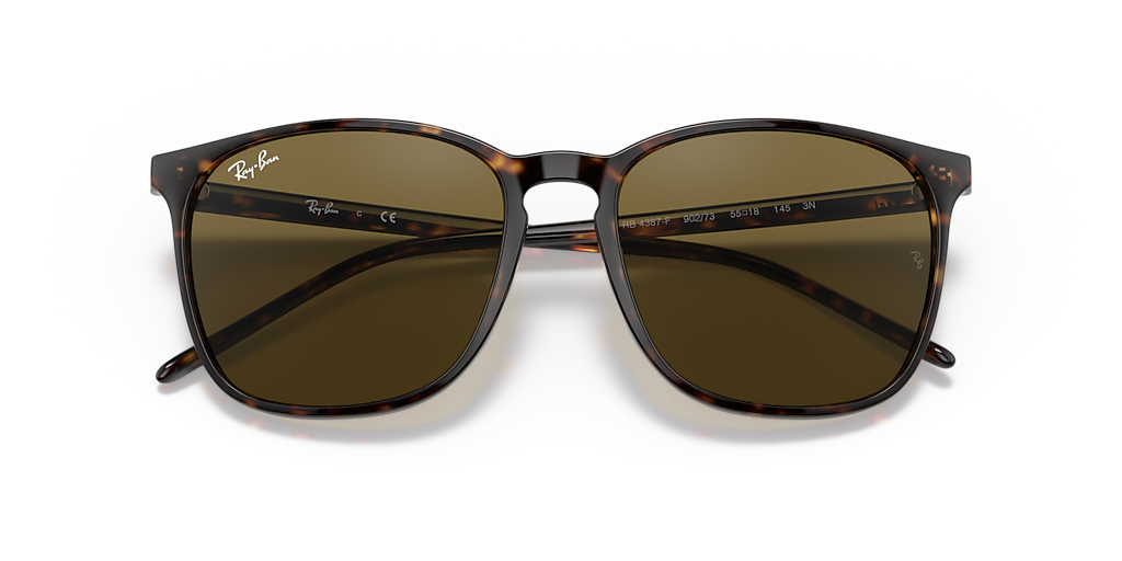 Ray-Ban RB4387 M (55 - 18) with Brown lenses and Tortoise frame