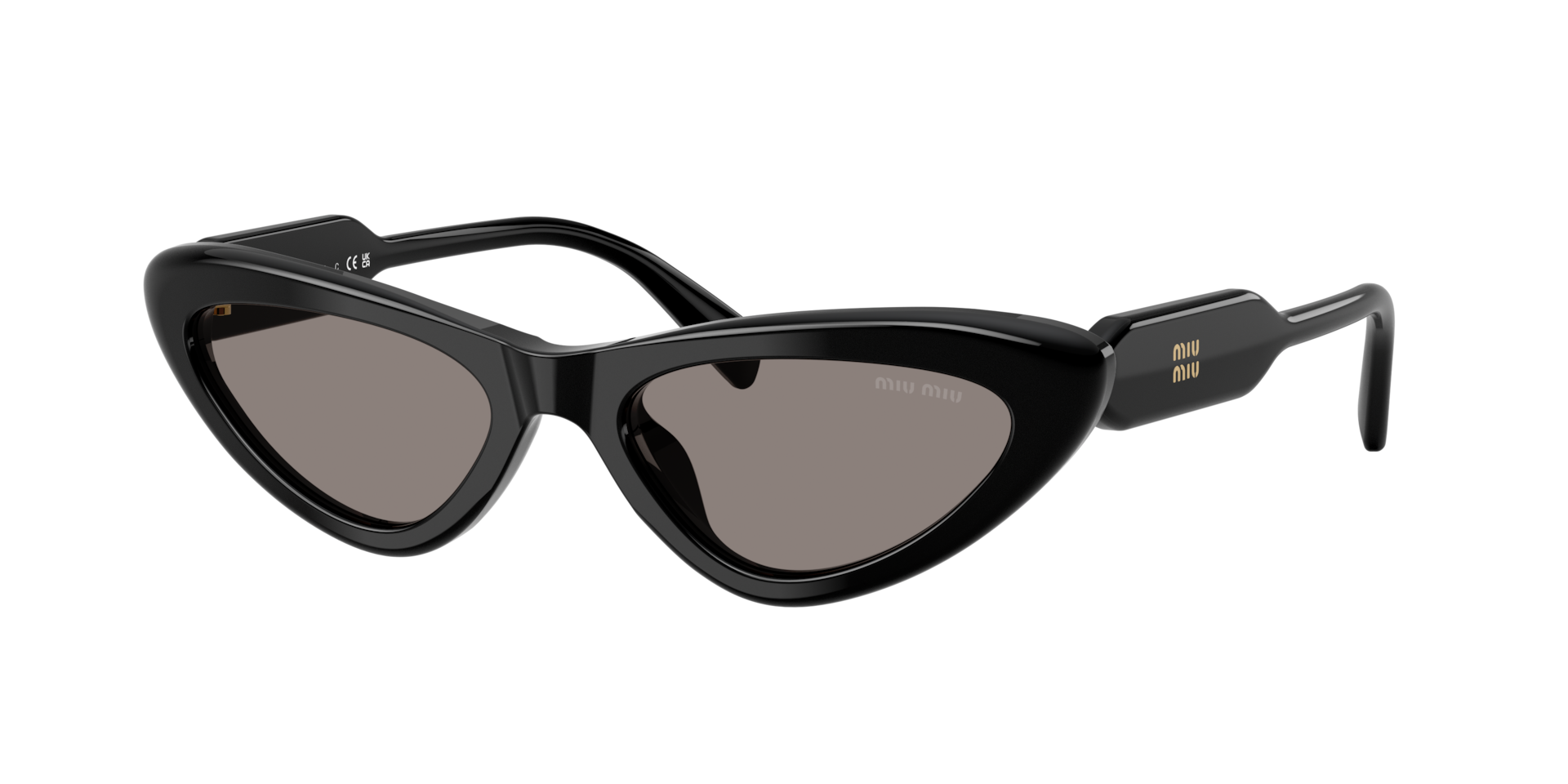 Miu Miu Woman Sunglass MU B11SU - Frame color: Black, Lens color: Dark Grey