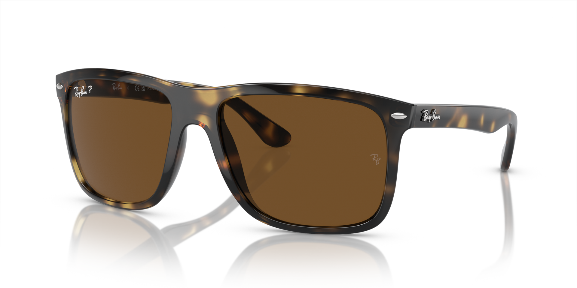 Ray-Ban Boyfriend Two L (57 - 18) with Brown lenses and Tortoise