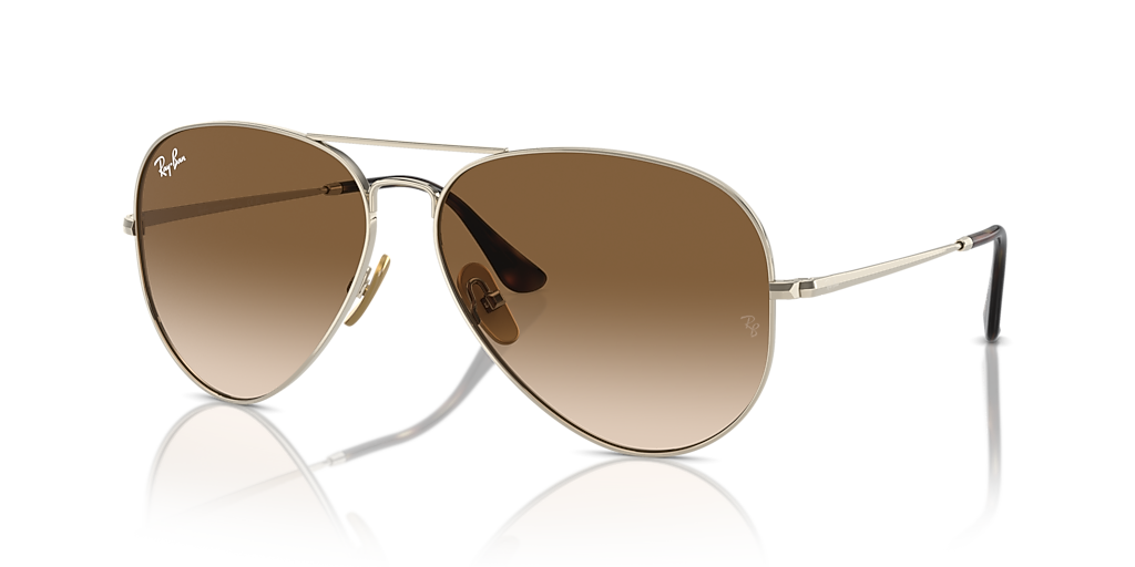 Ray-Ban Aviator Titanium L (58 - 14) with Brown lenses and  display picture 3