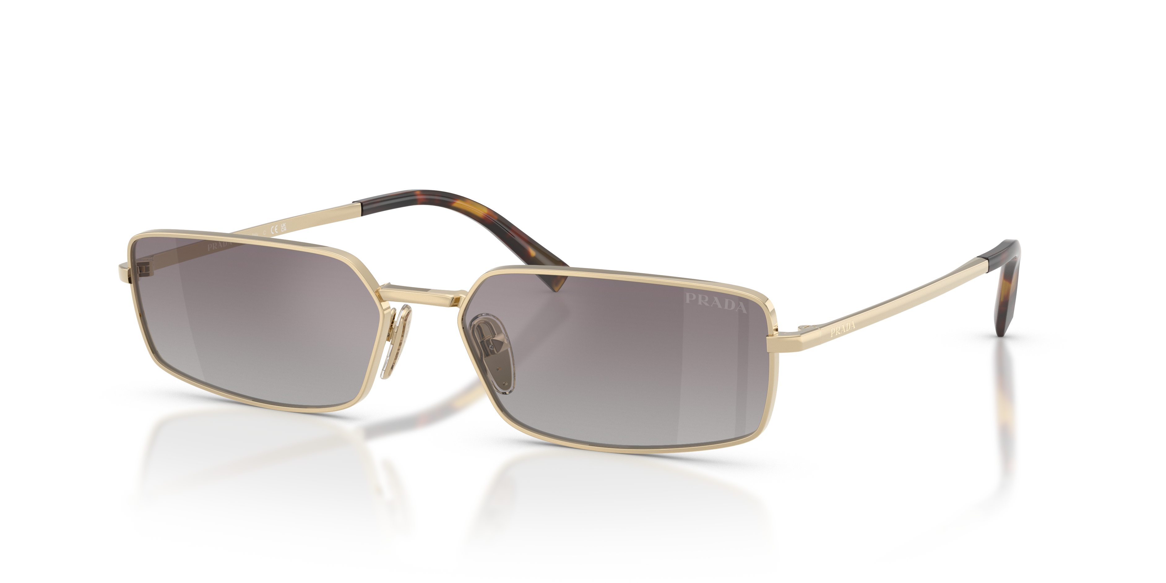 Prada PR A60S XL (59 - 16) with Blue lenses and Gold frame